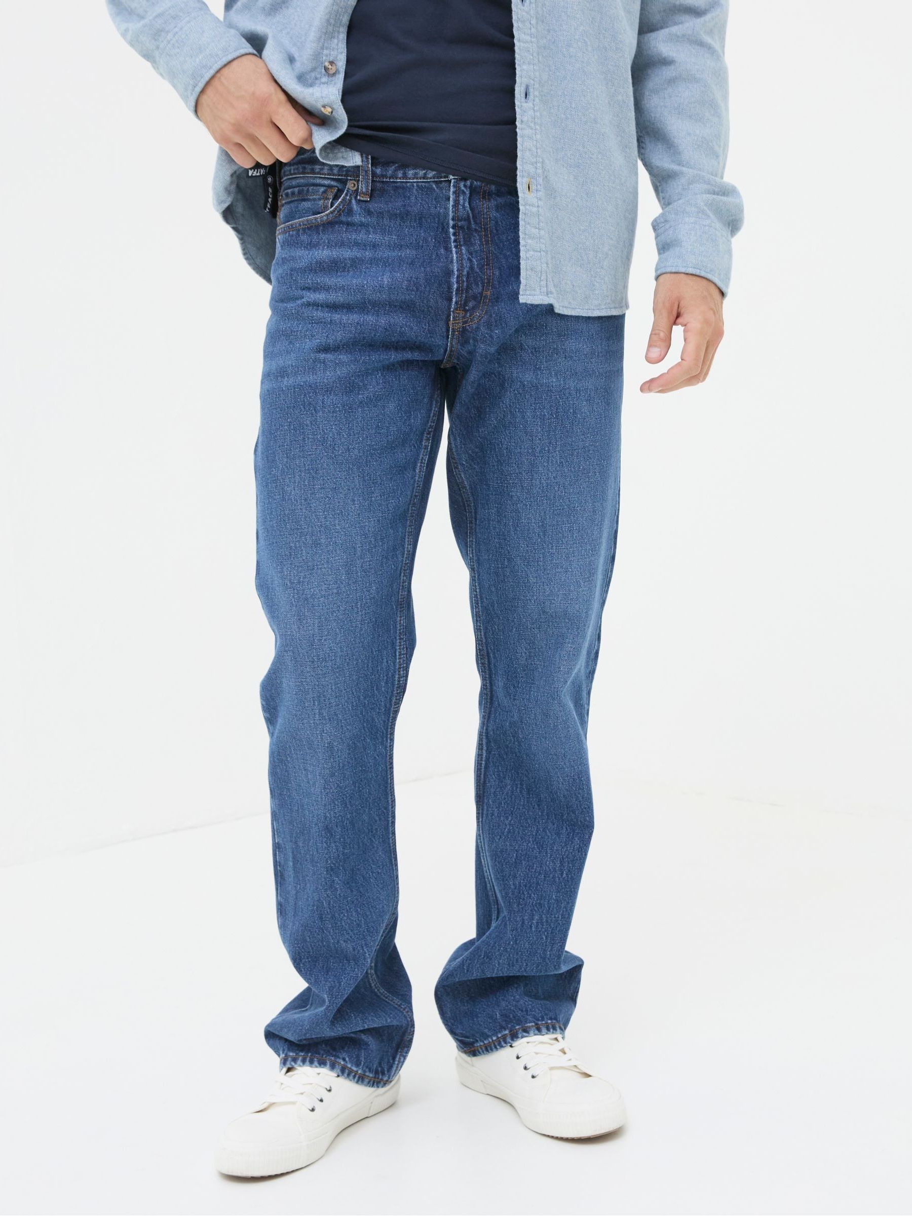 Stone Wash Blue Bootcut Jeans FatFace
