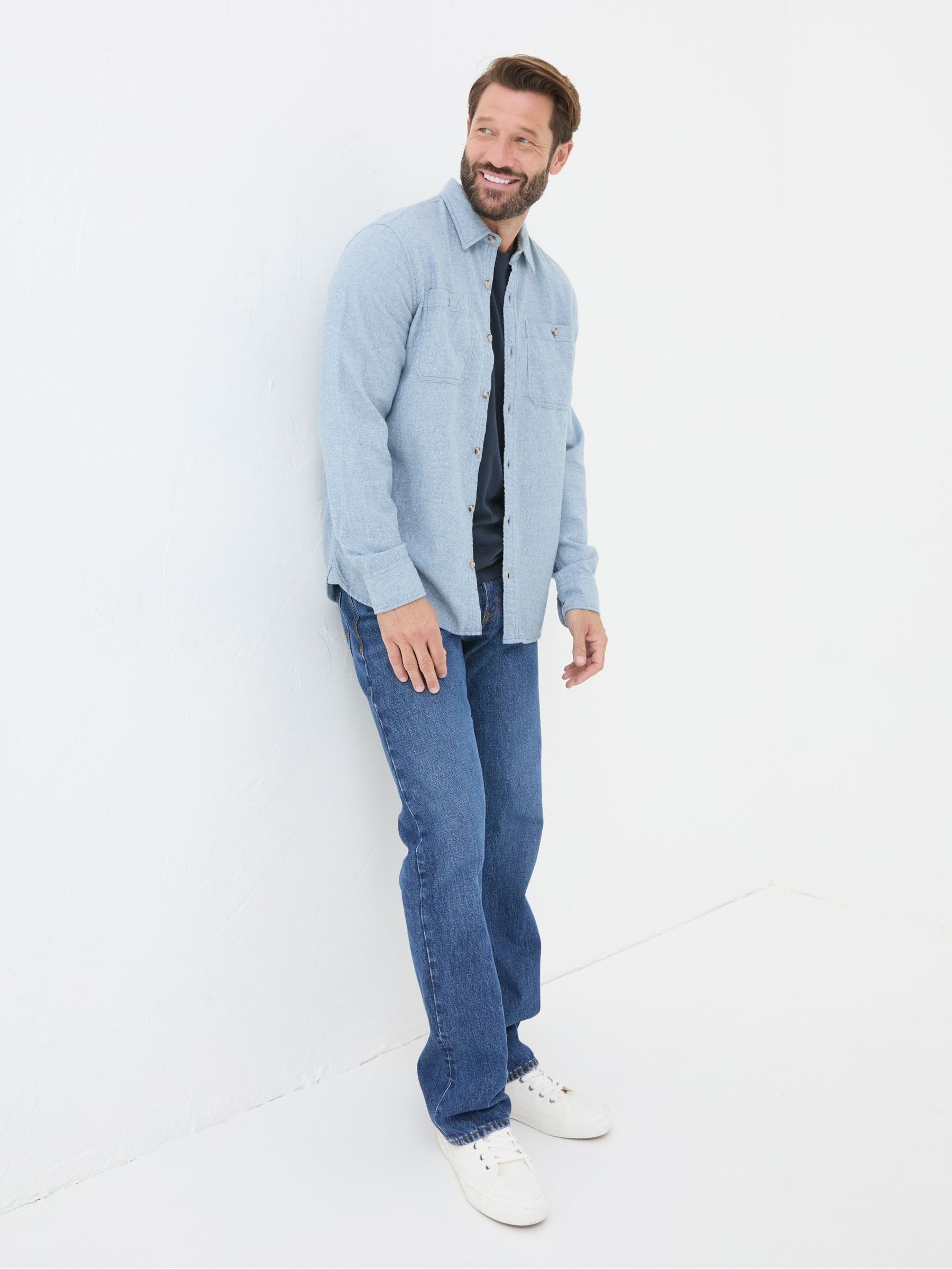 Stone Wash Blue Bootcut Jeans - Image 3 of 6