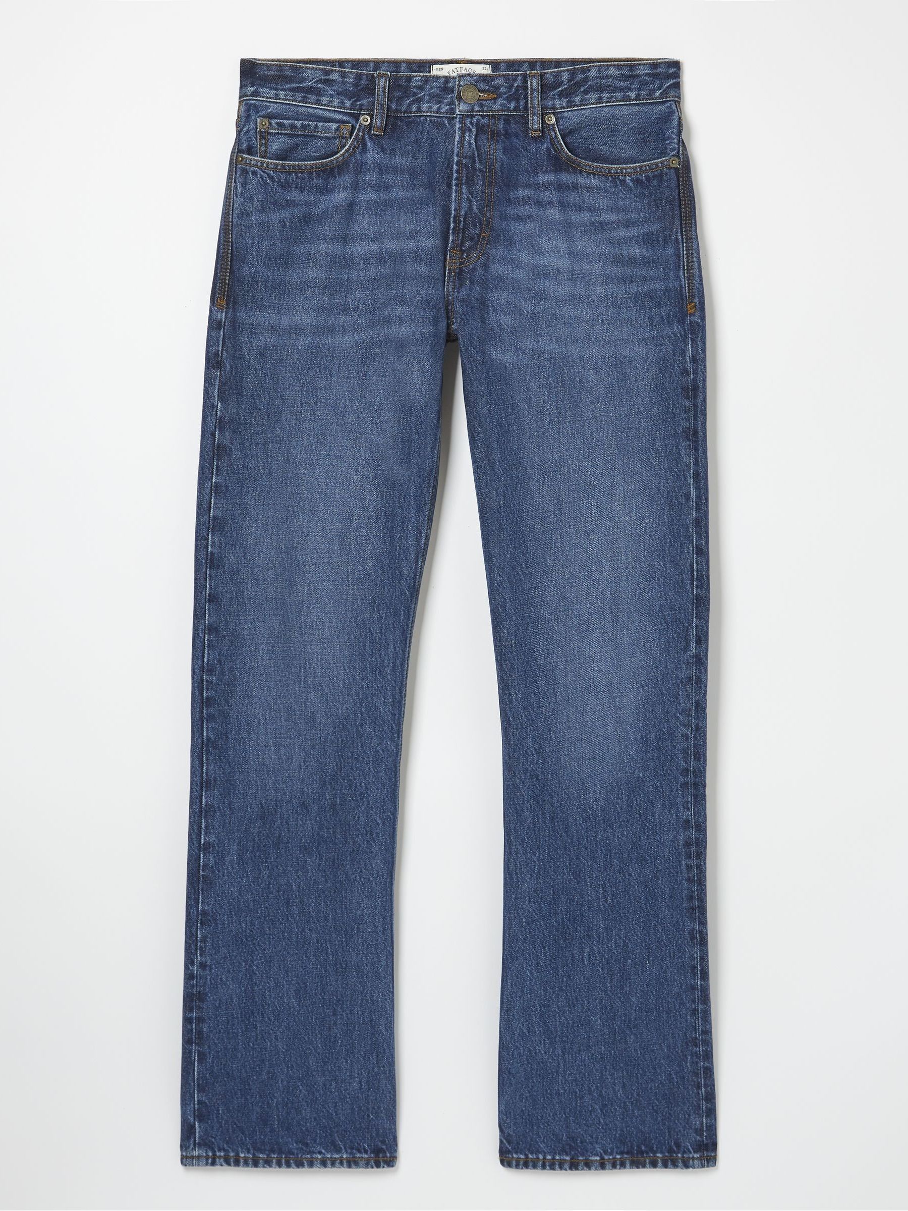Stone Wash Blue Bootcut Jeans - Image 6 of 6