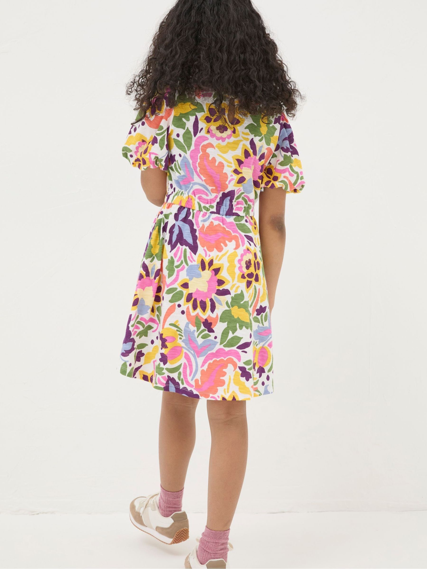 Pink Art Floral Jersey Printed Dress - Image 2 of 5