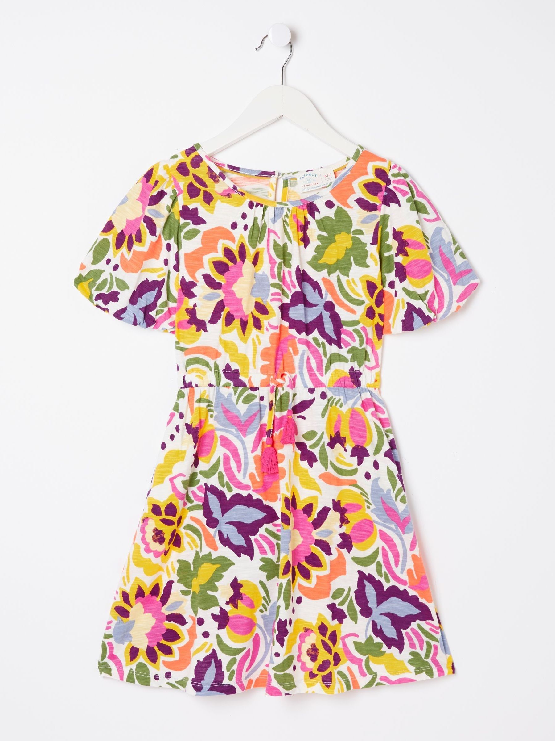 Pink Art Floral Jersey Printed Dress - Image 5 of 5
