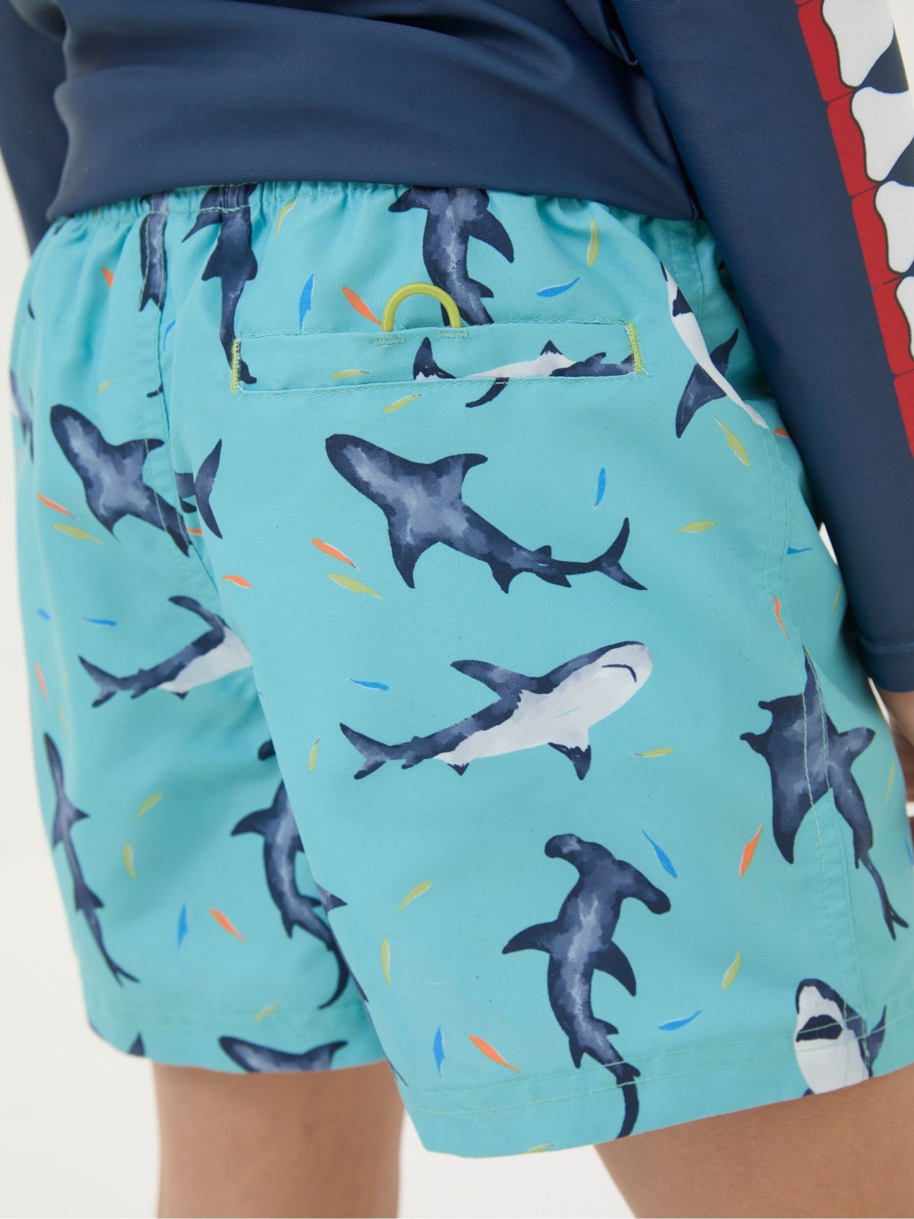 Blue Shark Swim Shorts - Image 2 of 4