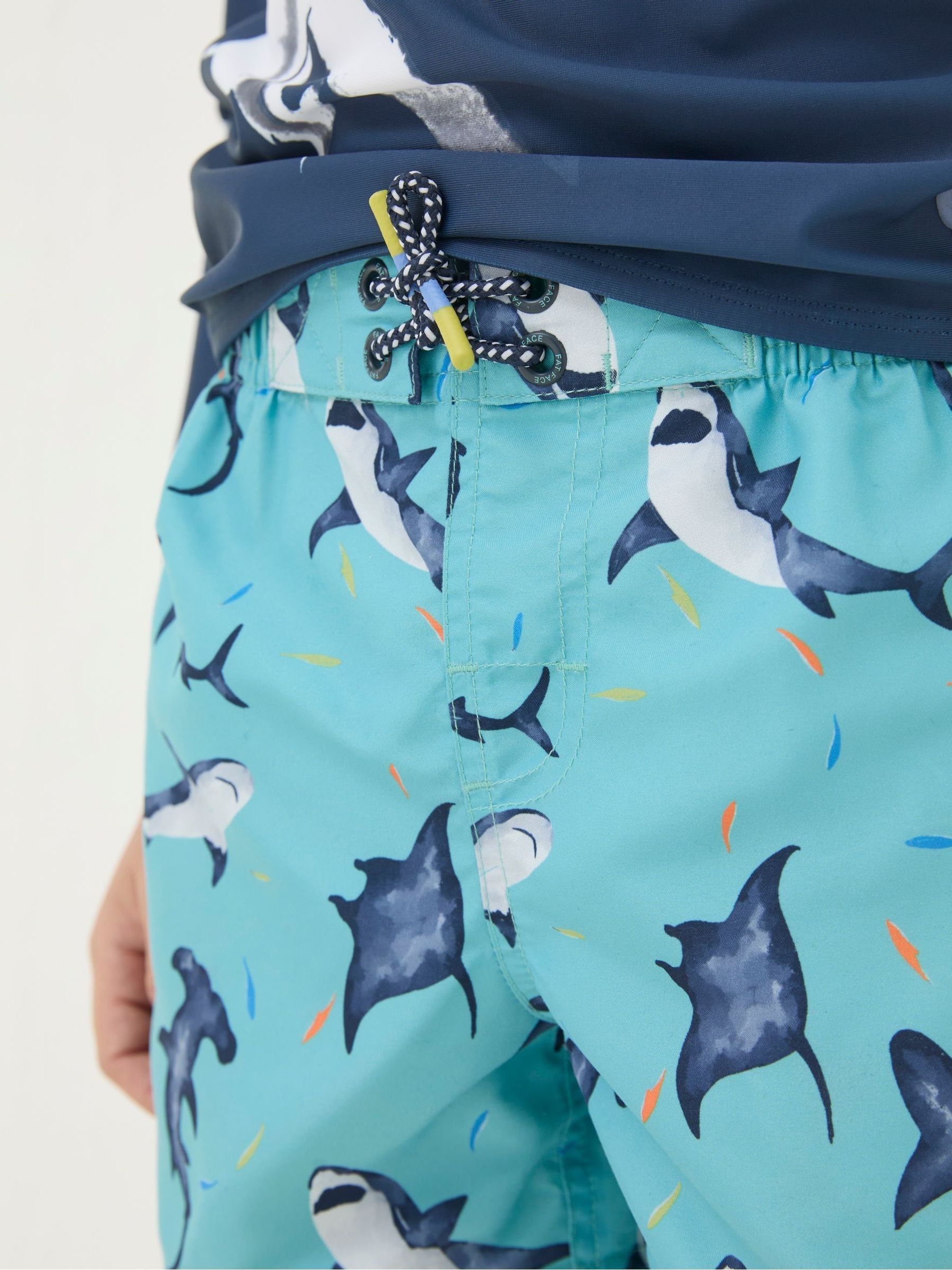 Blue Shark Swim Shorts - Image 3 of 4