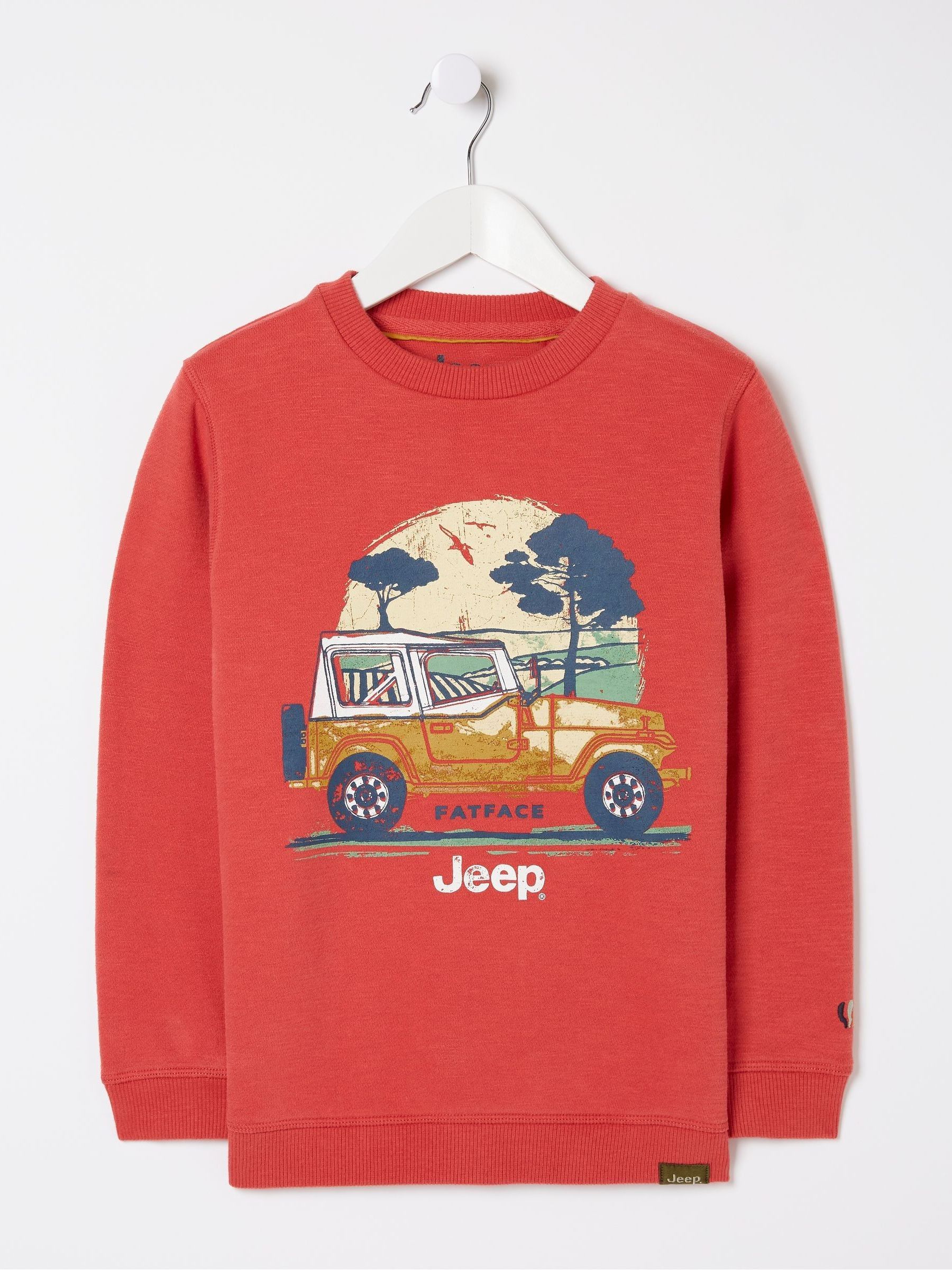 Red Jeep Crew Neck Sweatshirt - Image 4 of 4