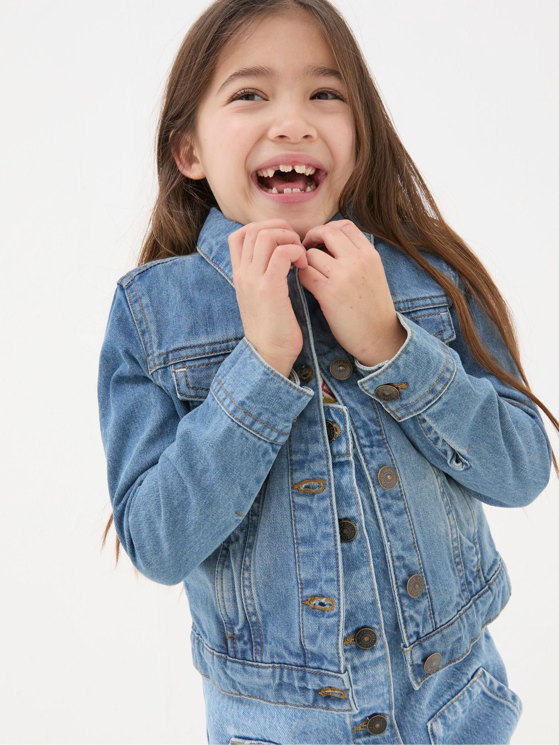 Light Blue Plain Denim Jacket - Image 3 of 6