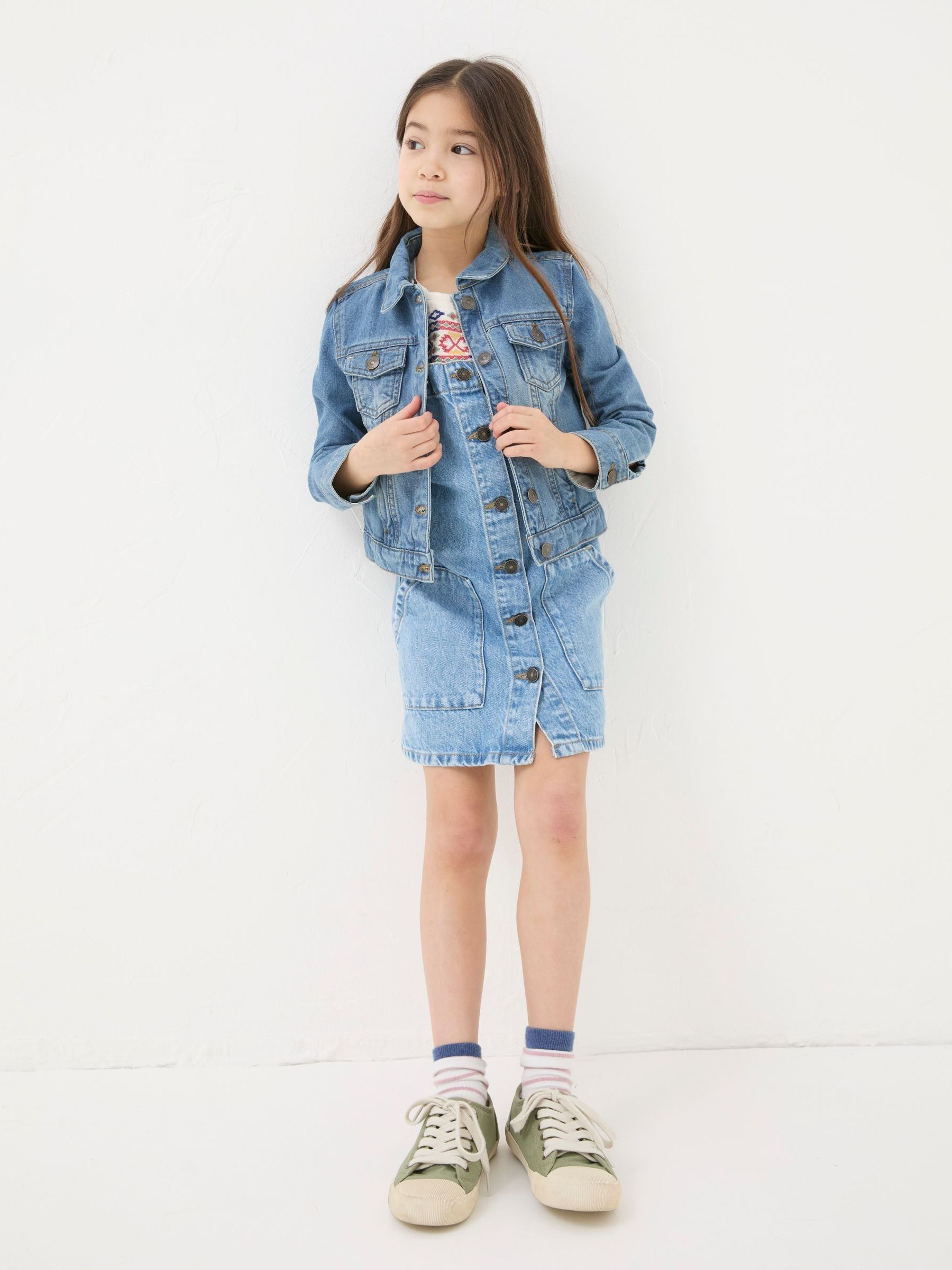 Light Blue Plain Denim Jacket - Image 5 of 6