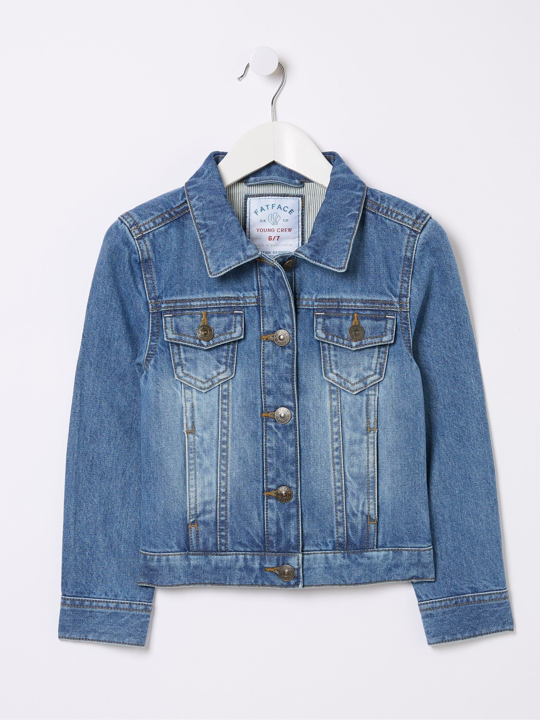 Light Blue Plain Denim Jacket - Image 6 of 6