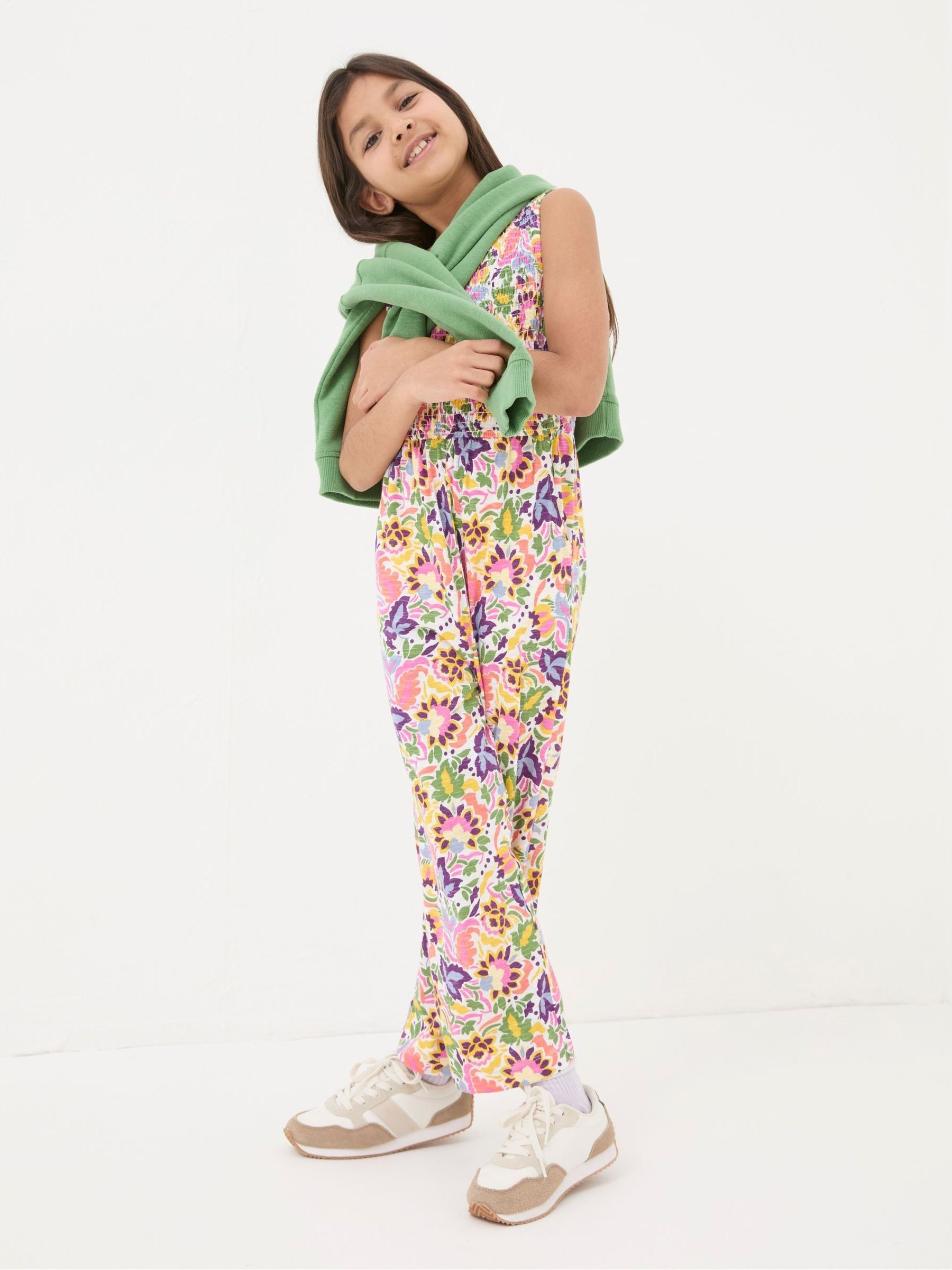 Pink Art Floral Jersey Printed Jumpsuit - Image 1 of 5