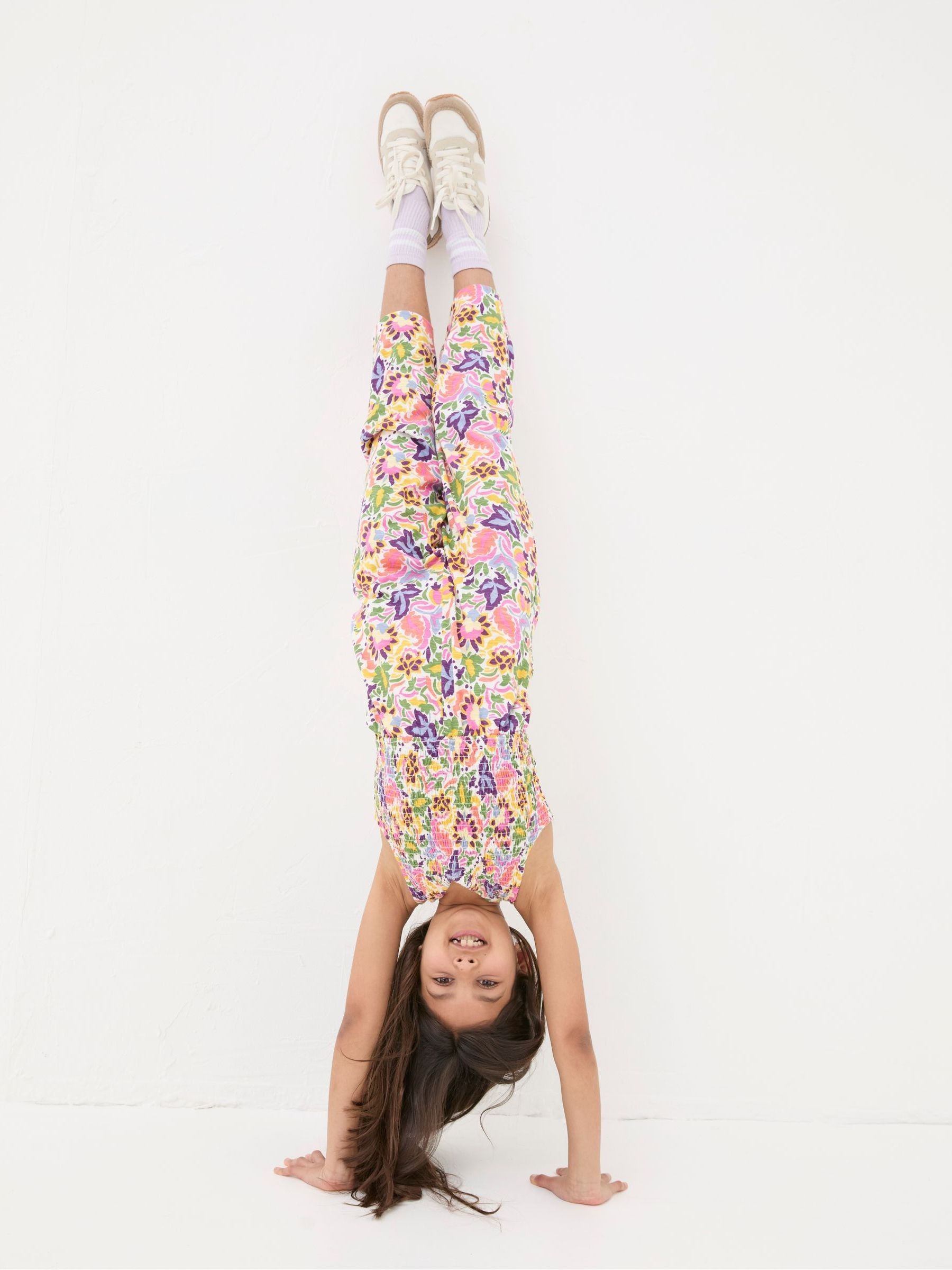 Pink Art Floral Jersey Printed Jumpsuit - Image 3 of 5