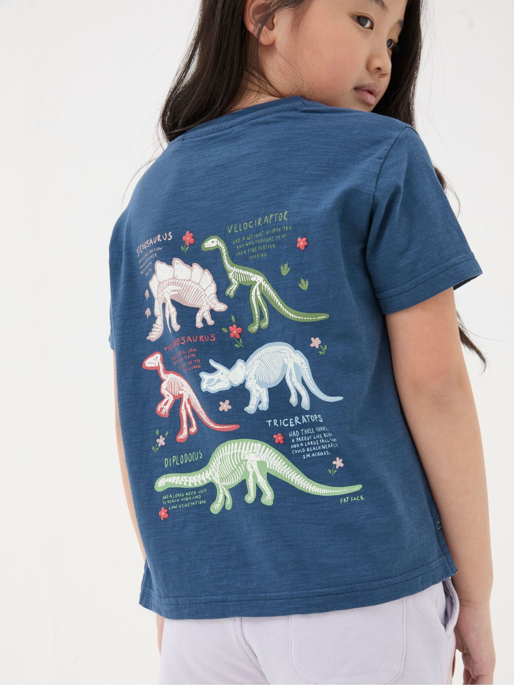Blue Dinosaur Graphic T-Shirt - Image 3 of 5