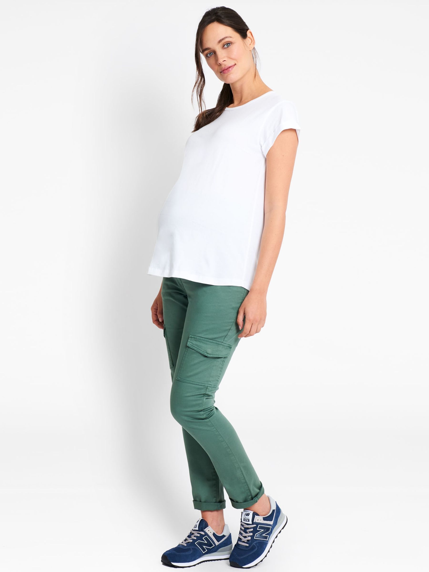 Khaki Khaki Skinny Cargo Maternity Trousers - Image 2 of 3