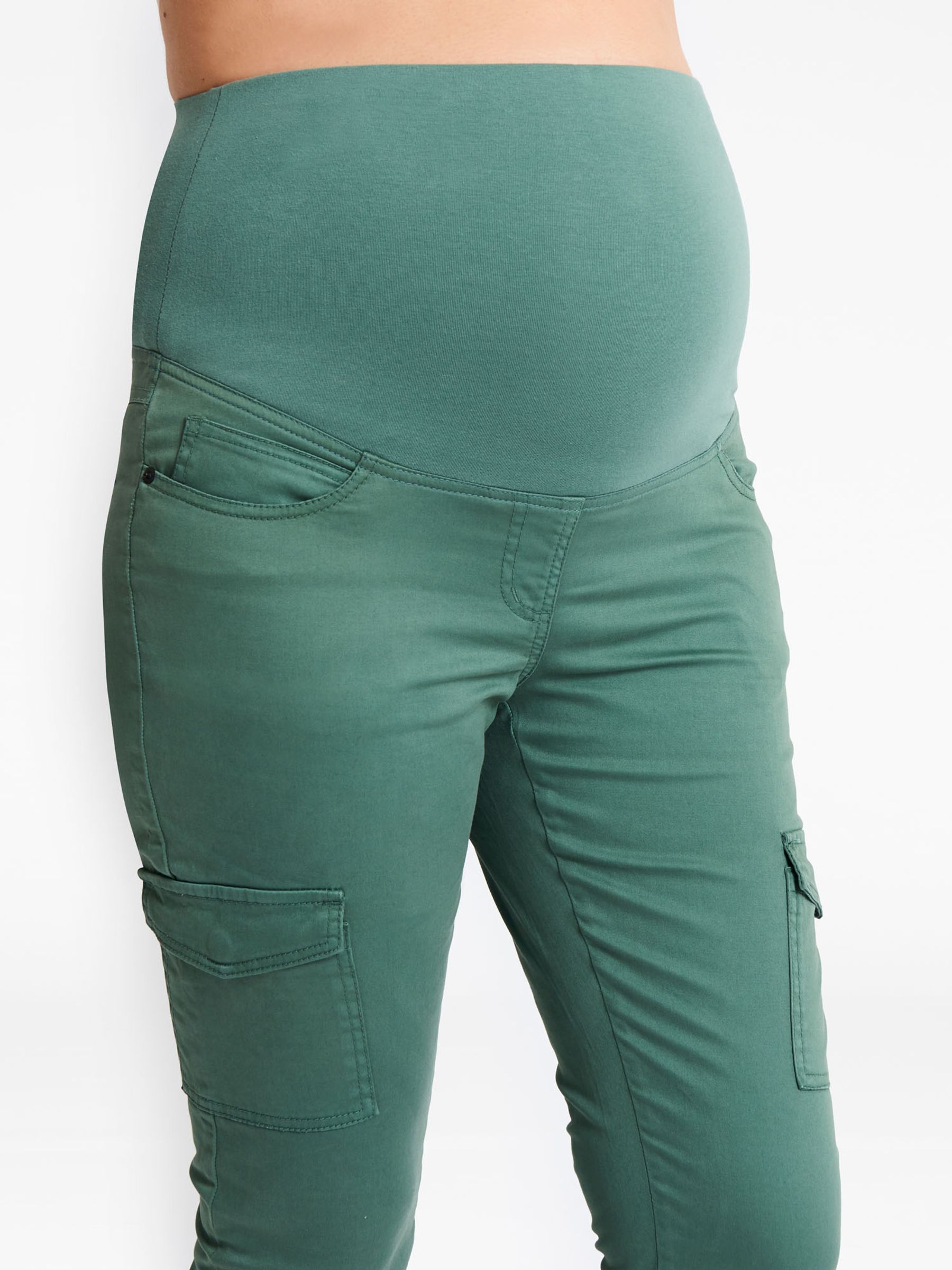 Khaki Khaki Skinny Cargo Maternity Trousers - Image 3 of 3