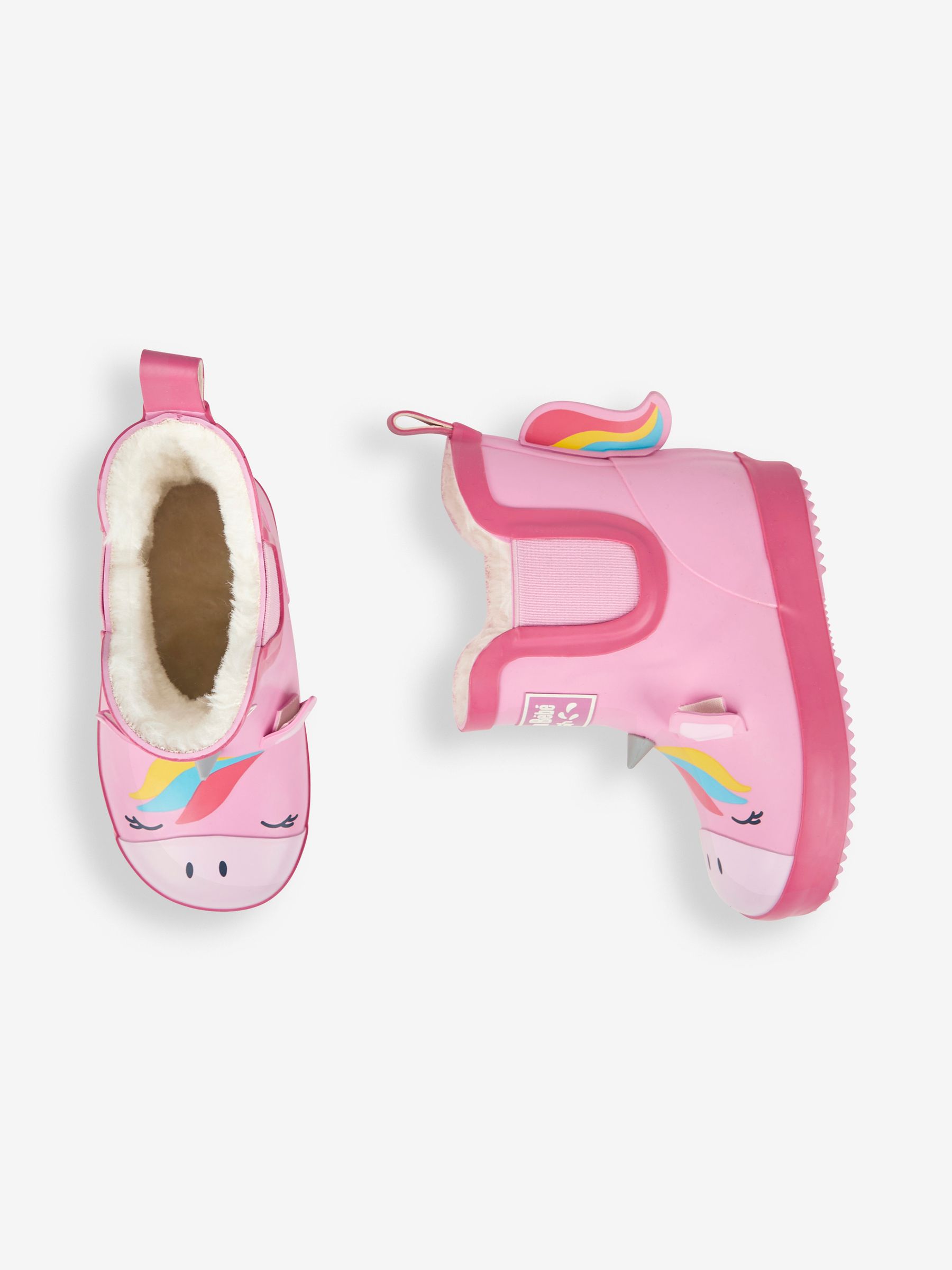 Pink Cosy Lined Unicorn Ankle Wellies - Image 6 of 6