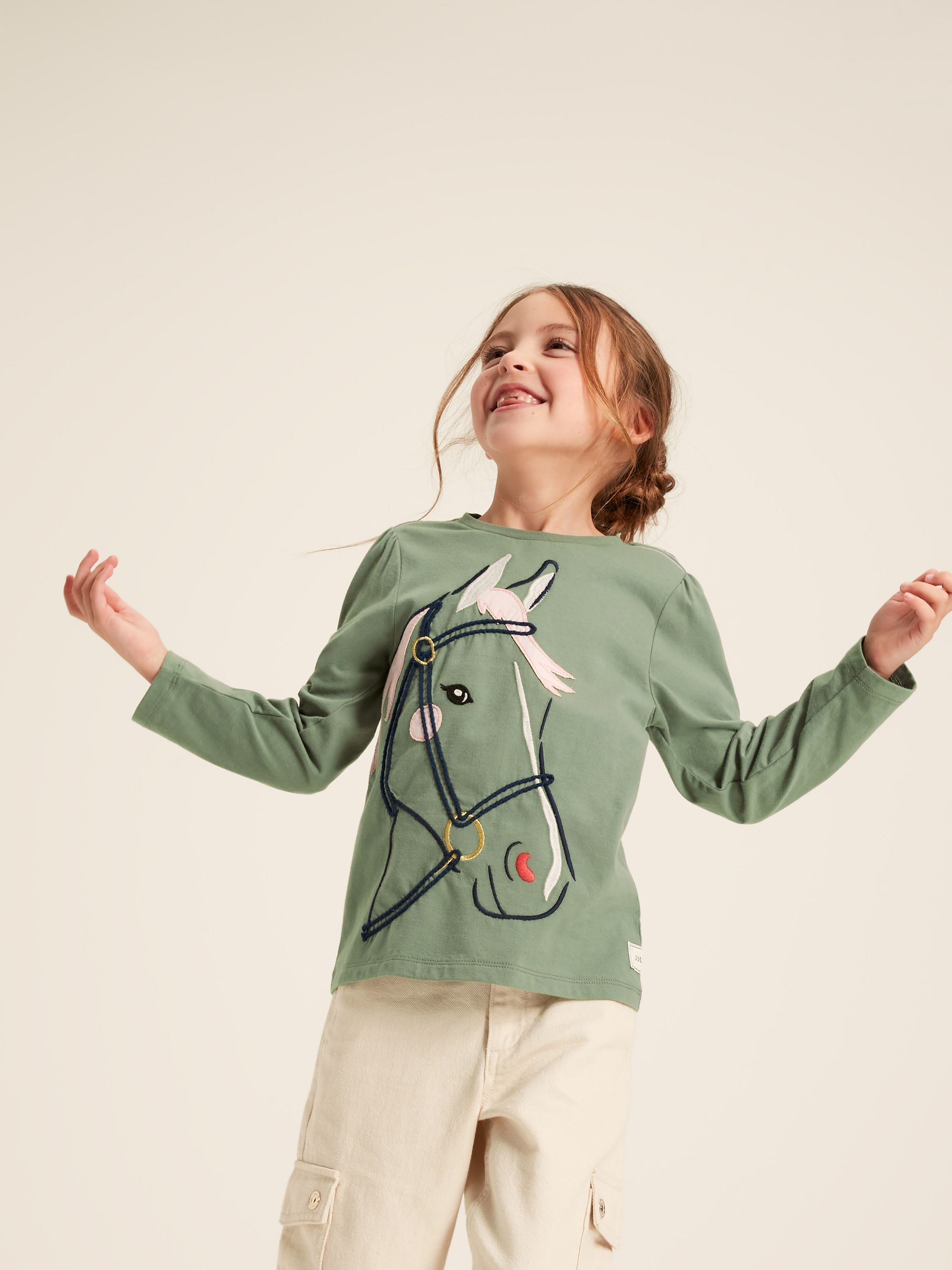 Ava Green Embroidered Horse Top - Image 4 of 11