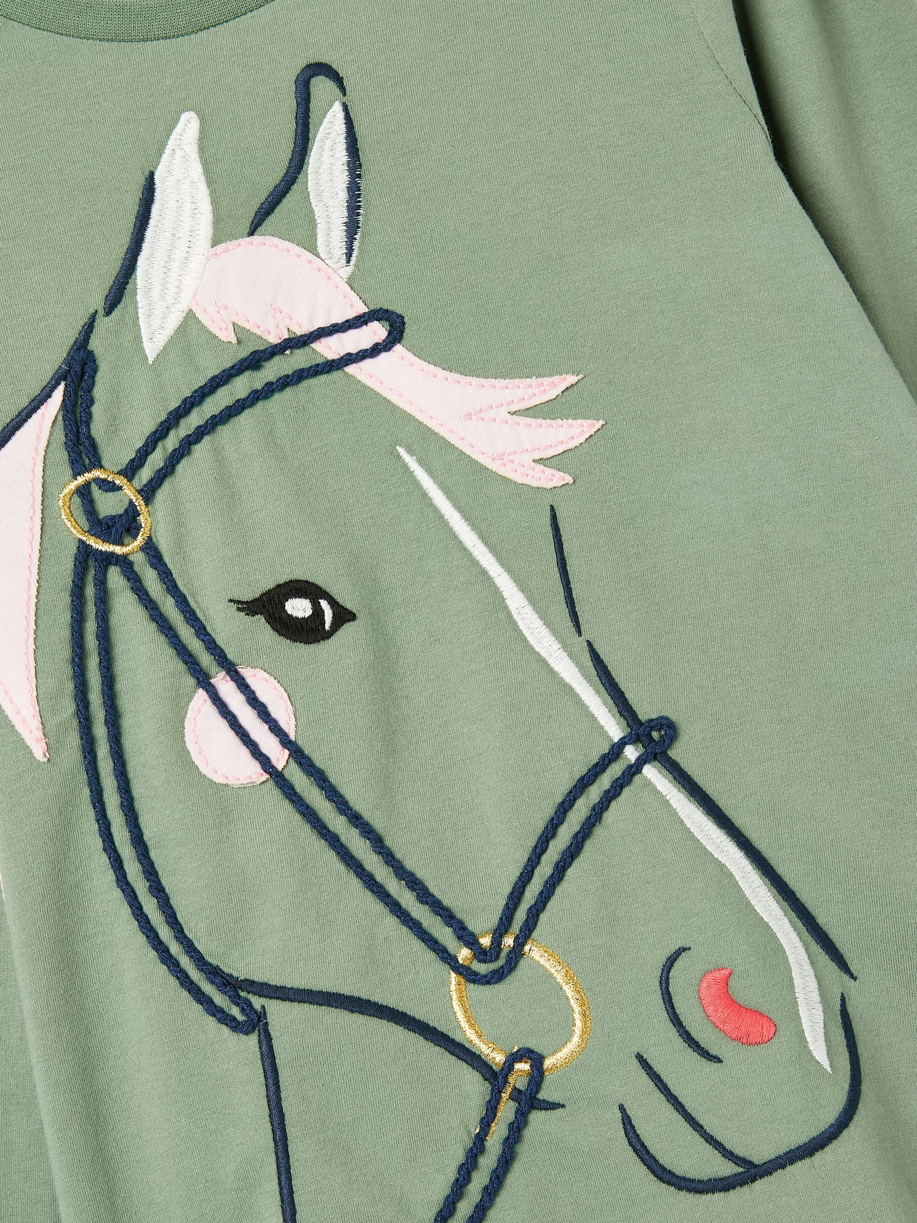 Ava Green Embroidered Horse Top - Image 9 of 11