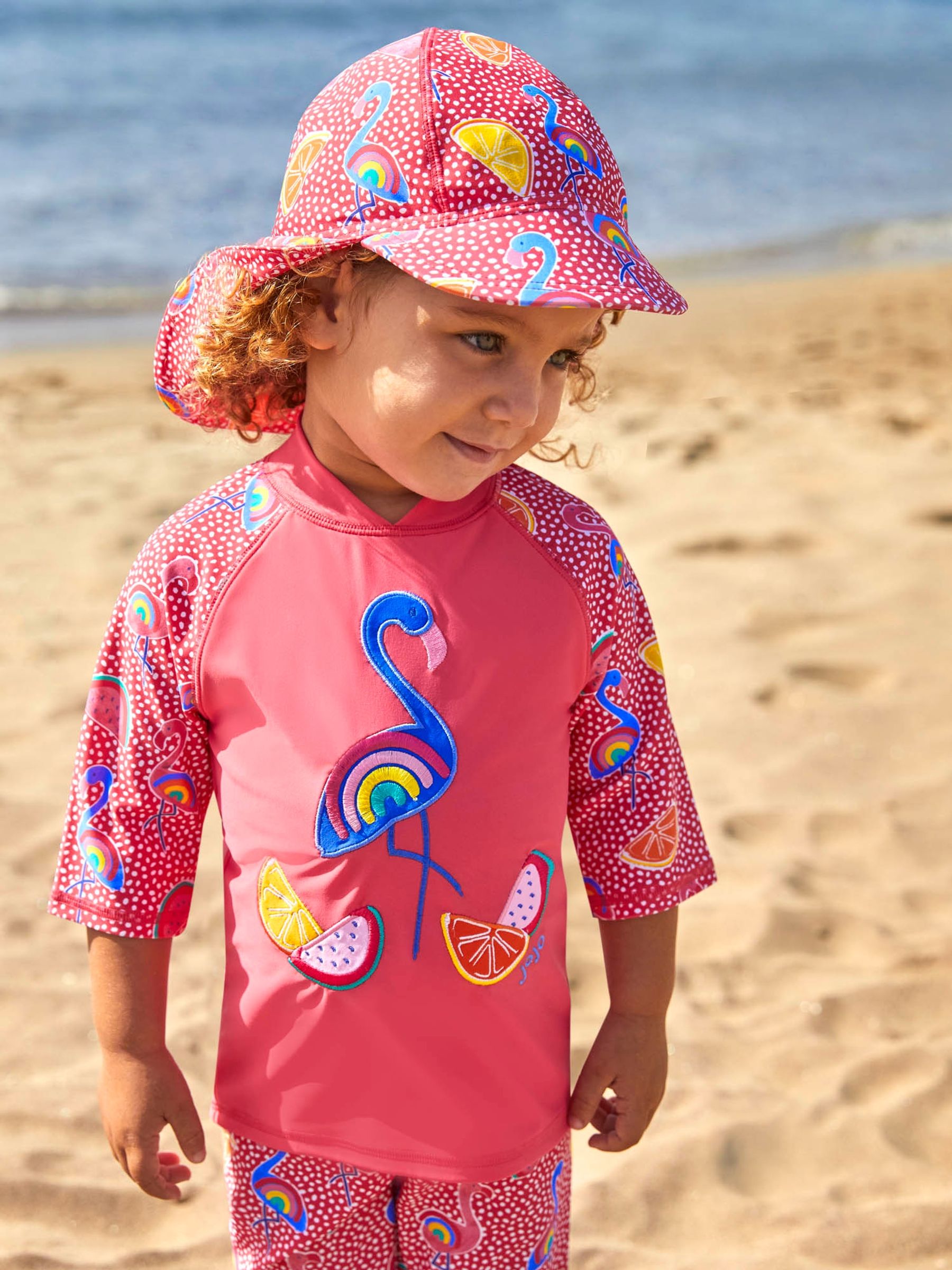 Pink Flamingo UPF 50 Sun Protection Hat - Image 1 of 4
