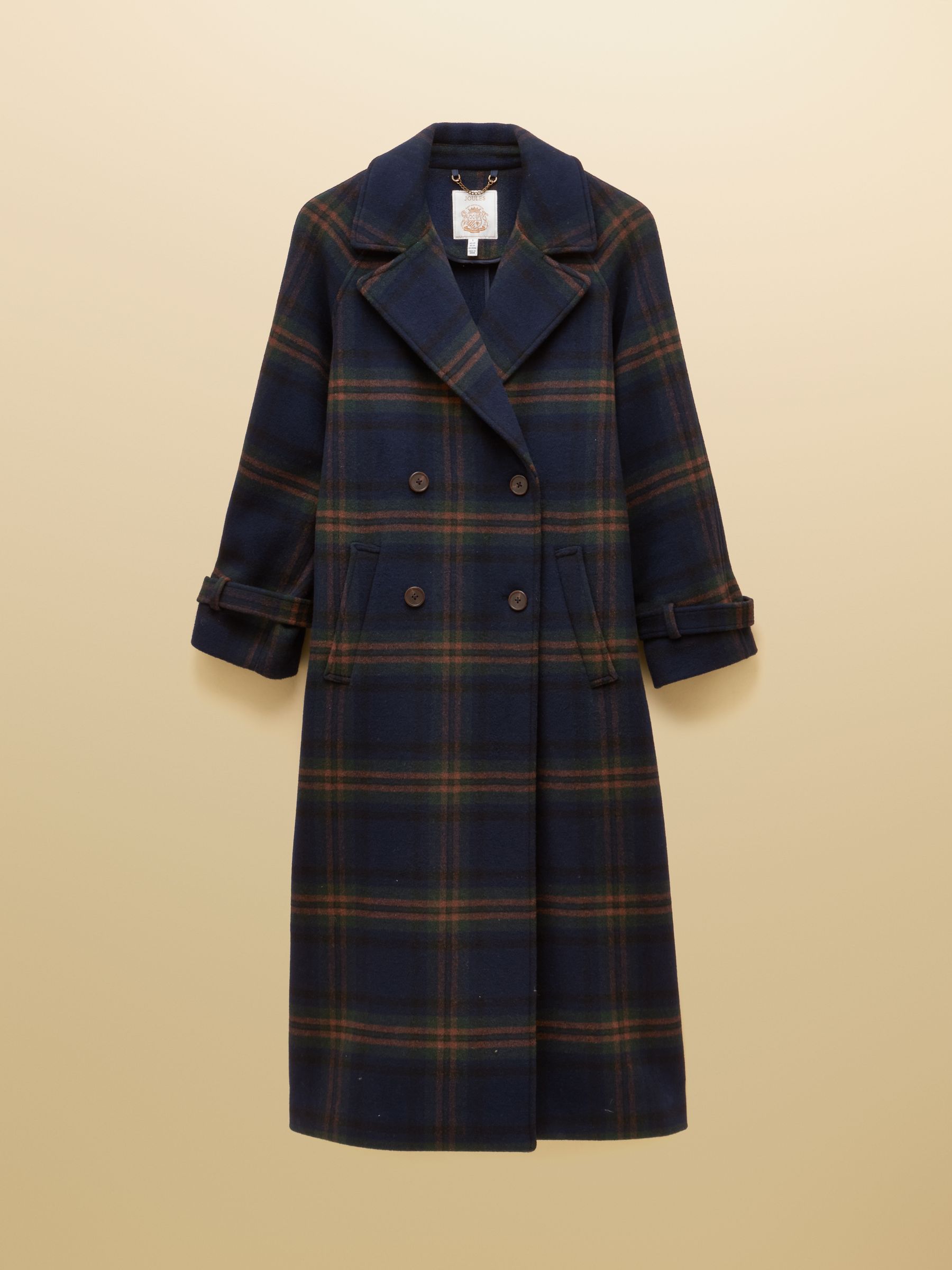 Amberley Navy Blue Longline Wool Blend Coat with Belt - Image 12 of 12