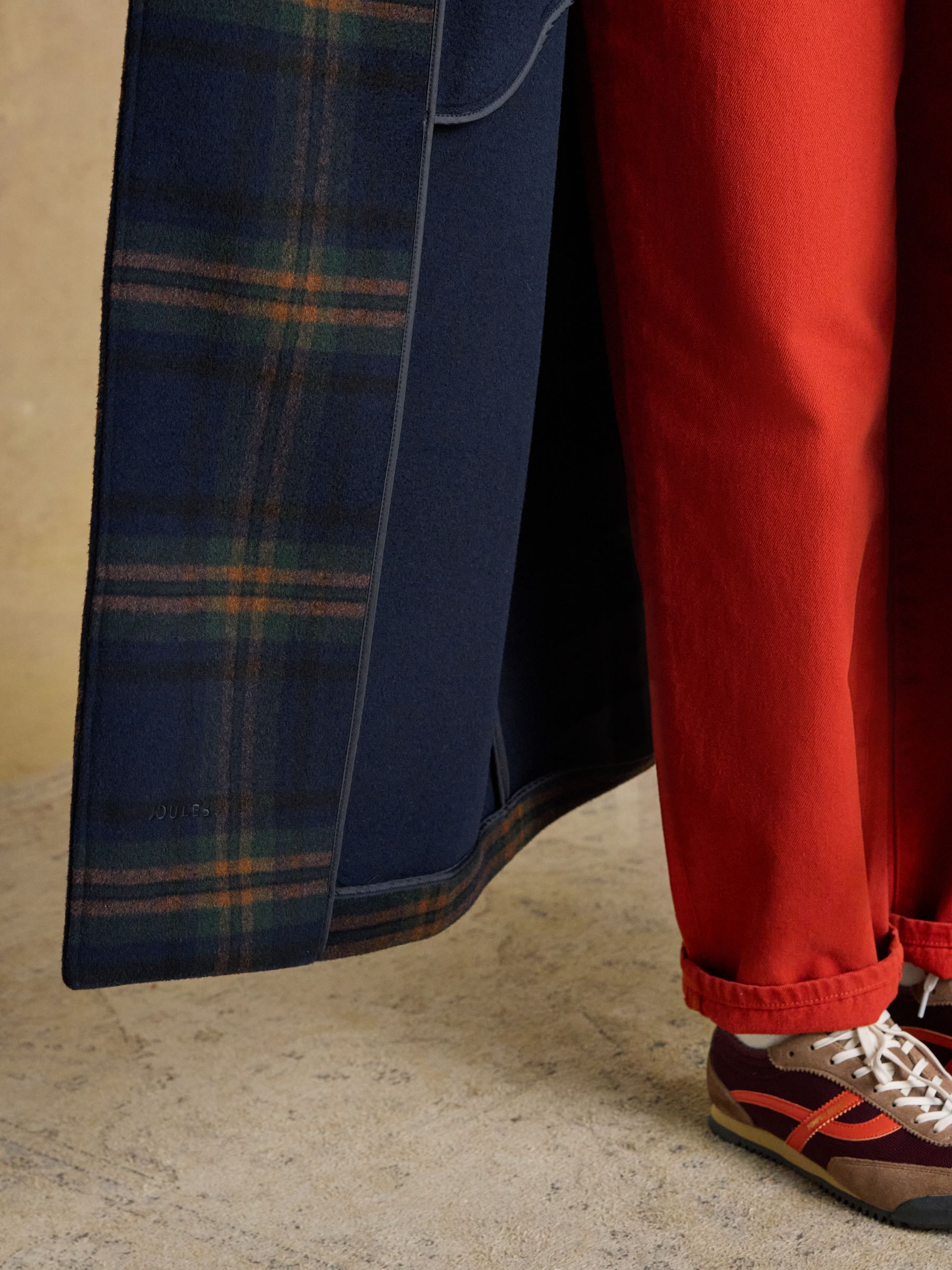 Amberley Navy Blue Longline Wool Blend Coat with Belt - Image 8 of 12