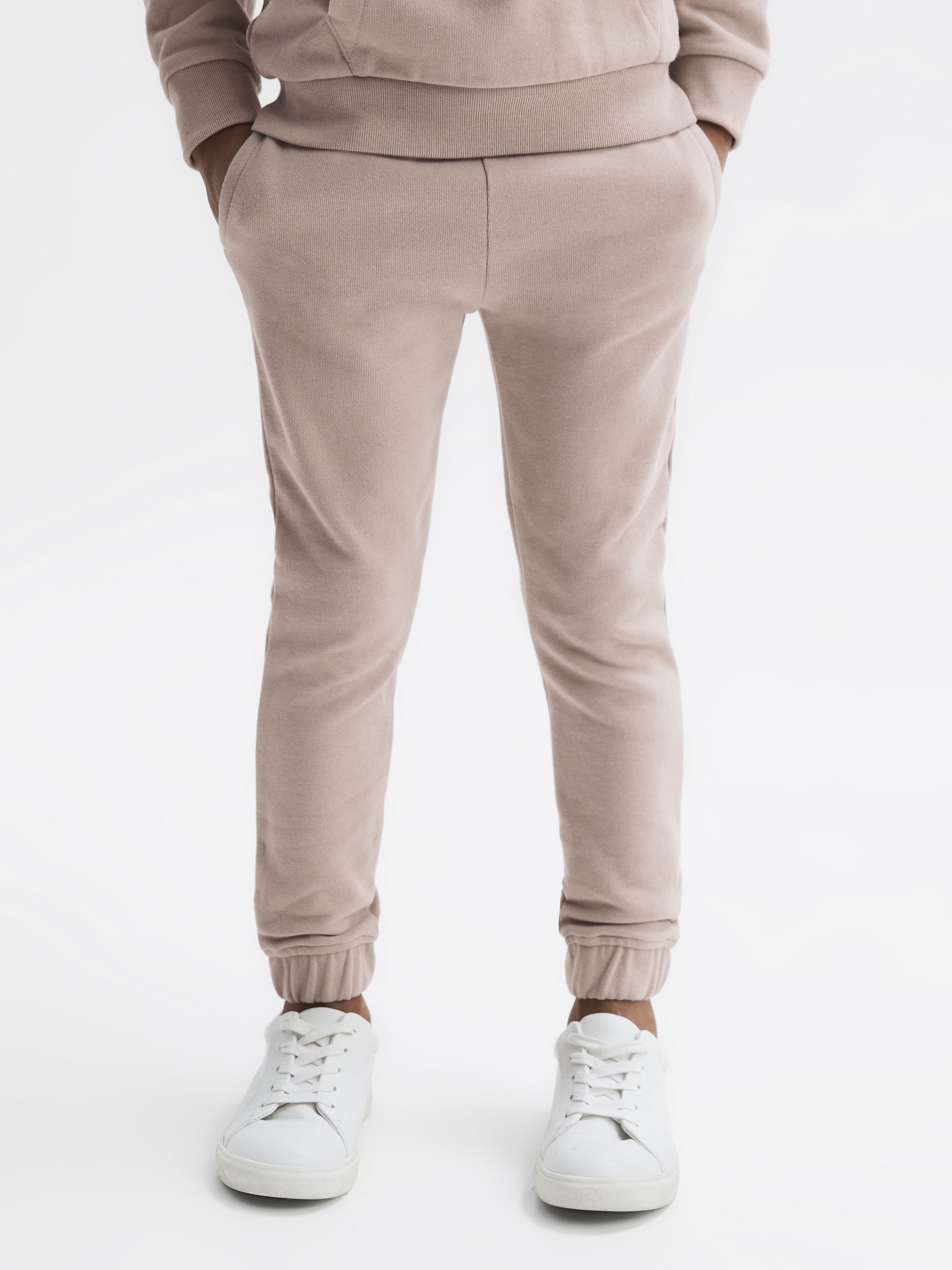 Senior Garment Dye Jersey Joggers in Taupe - Image 1 of 6