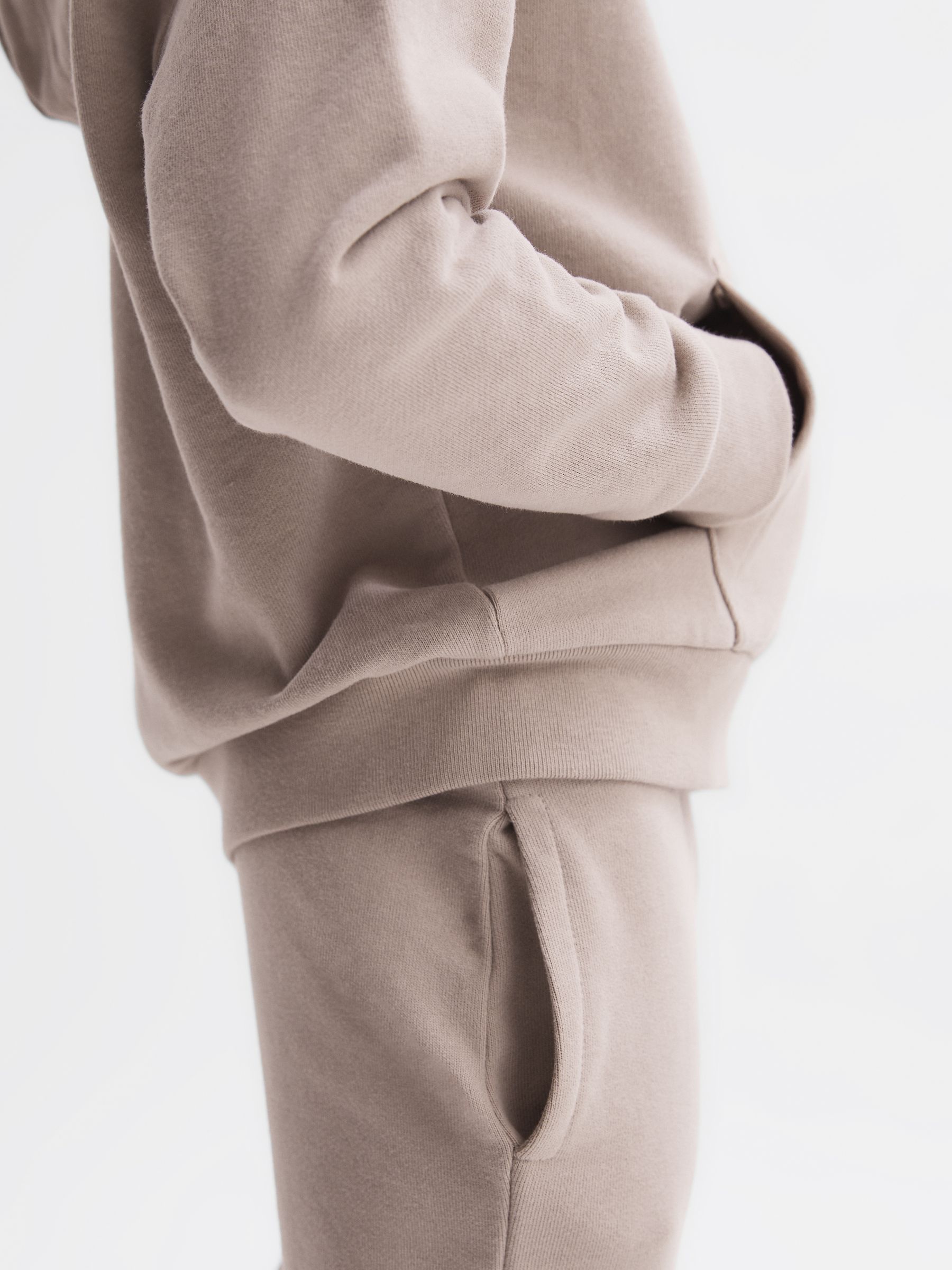 Senior Garment Dye Jersey Joggers in Taupe - Image 4 of 6