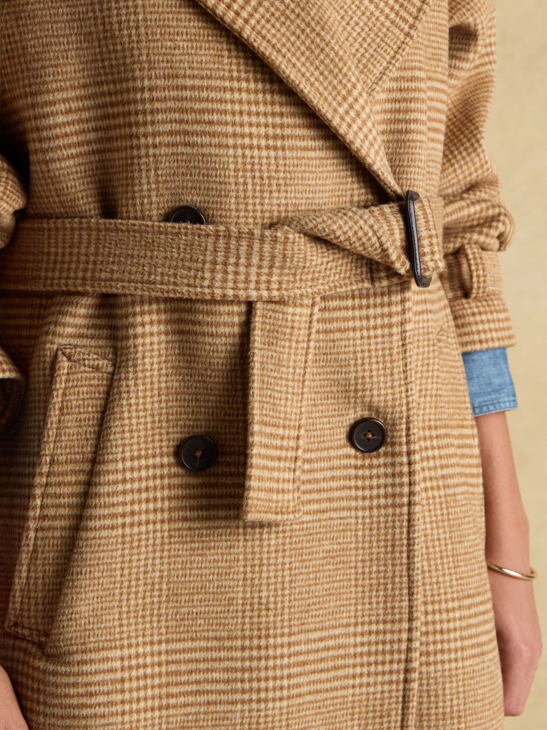 Amberley Tan Brown Longline Wool Blend Coat with Belt - Image 11 of 11 Amberley Tan Brown Longline Wool Blend Coat with Belt - Image 11 of 11
