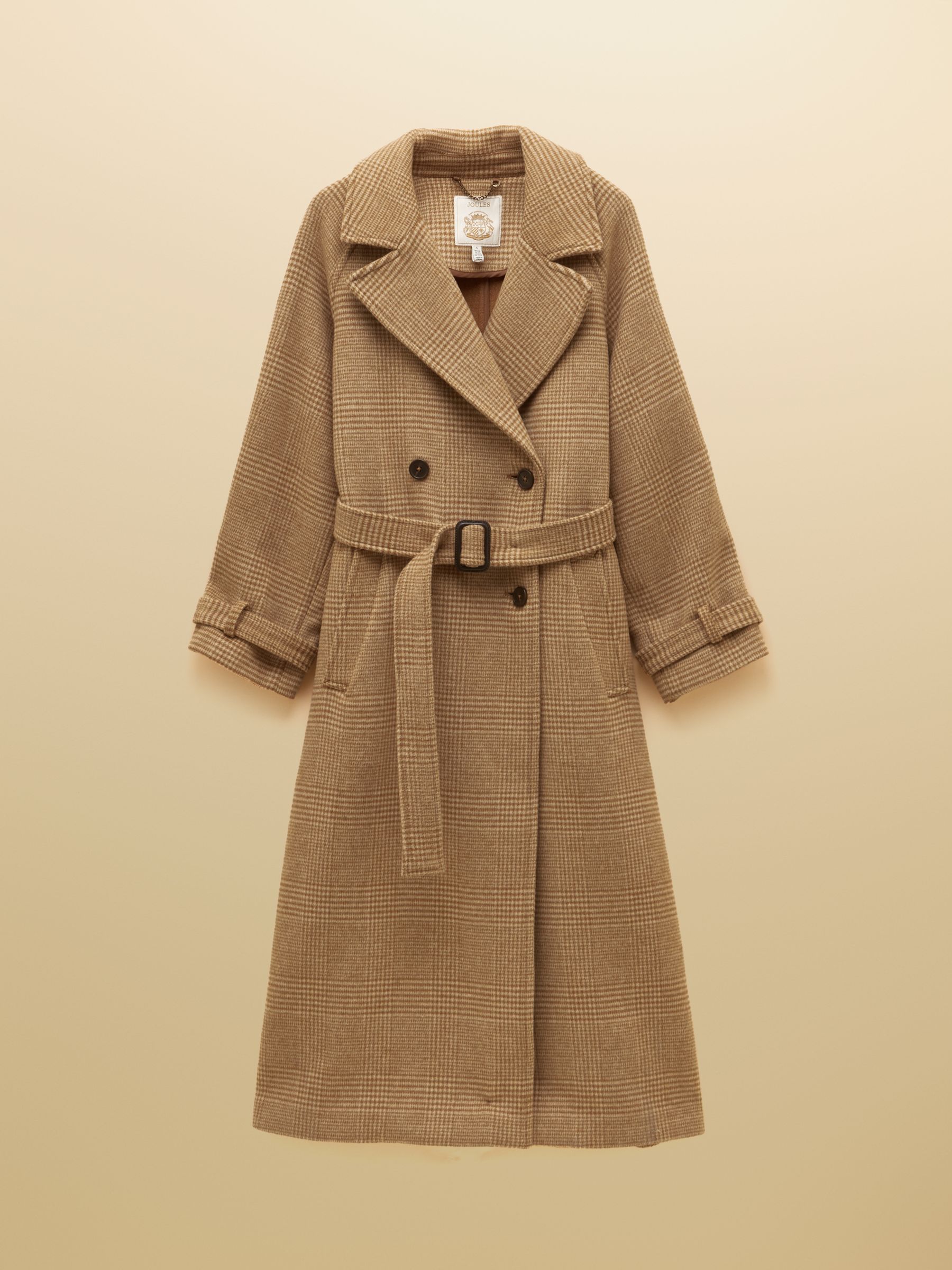 Amberley Tan Brown Longline Wool Blend Coat with Belt - Image 12 of 12