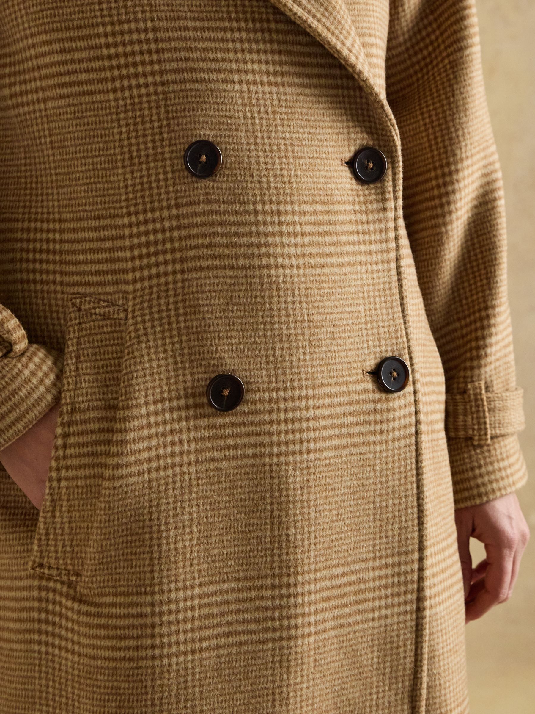 Amberley Tan Brown Longline Wool Blend Coat with Belt - Image 6 of 9
