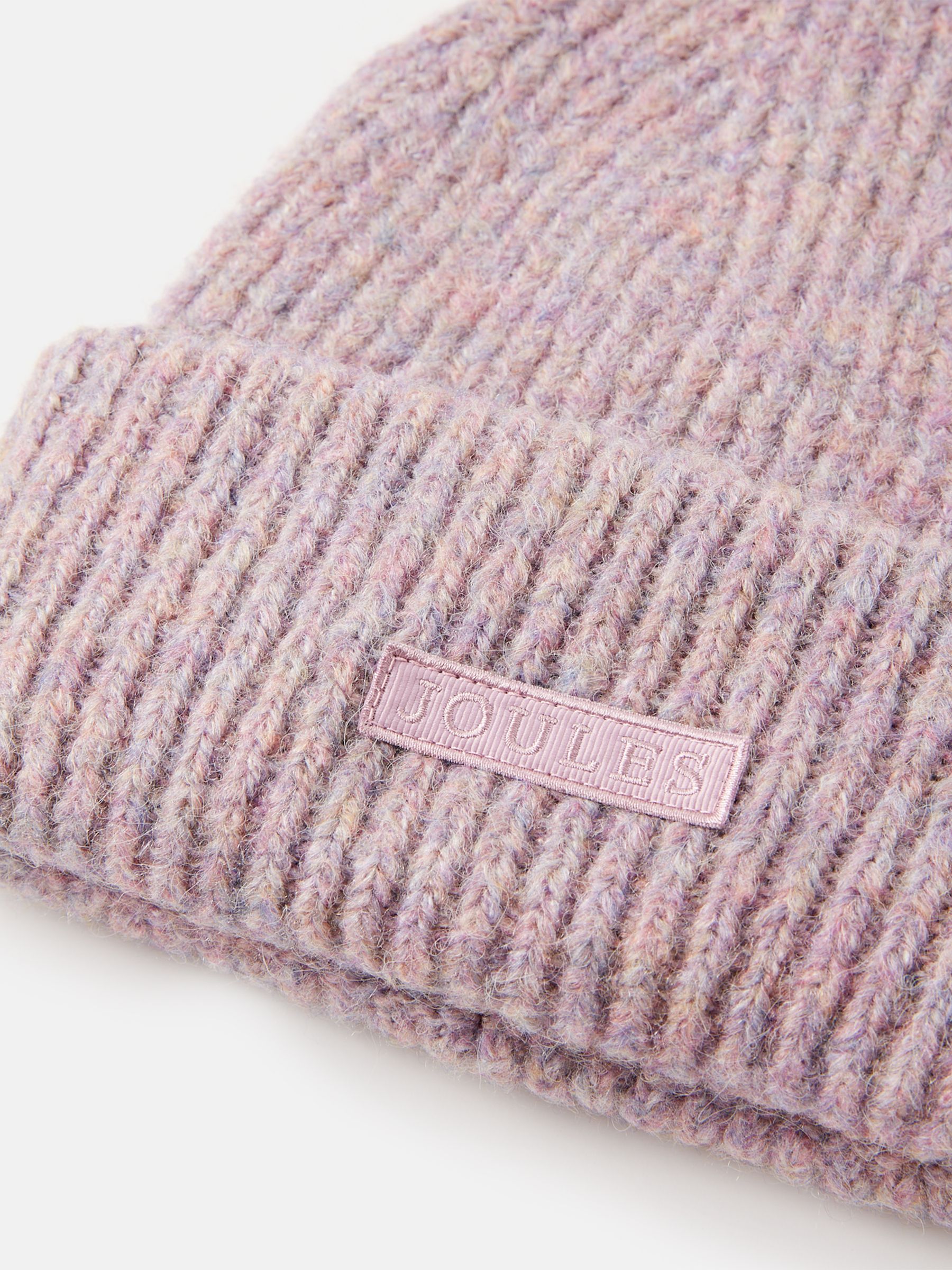 Eloise Lilac Oversized Knitted Beanie Hat - Image 5 of 5