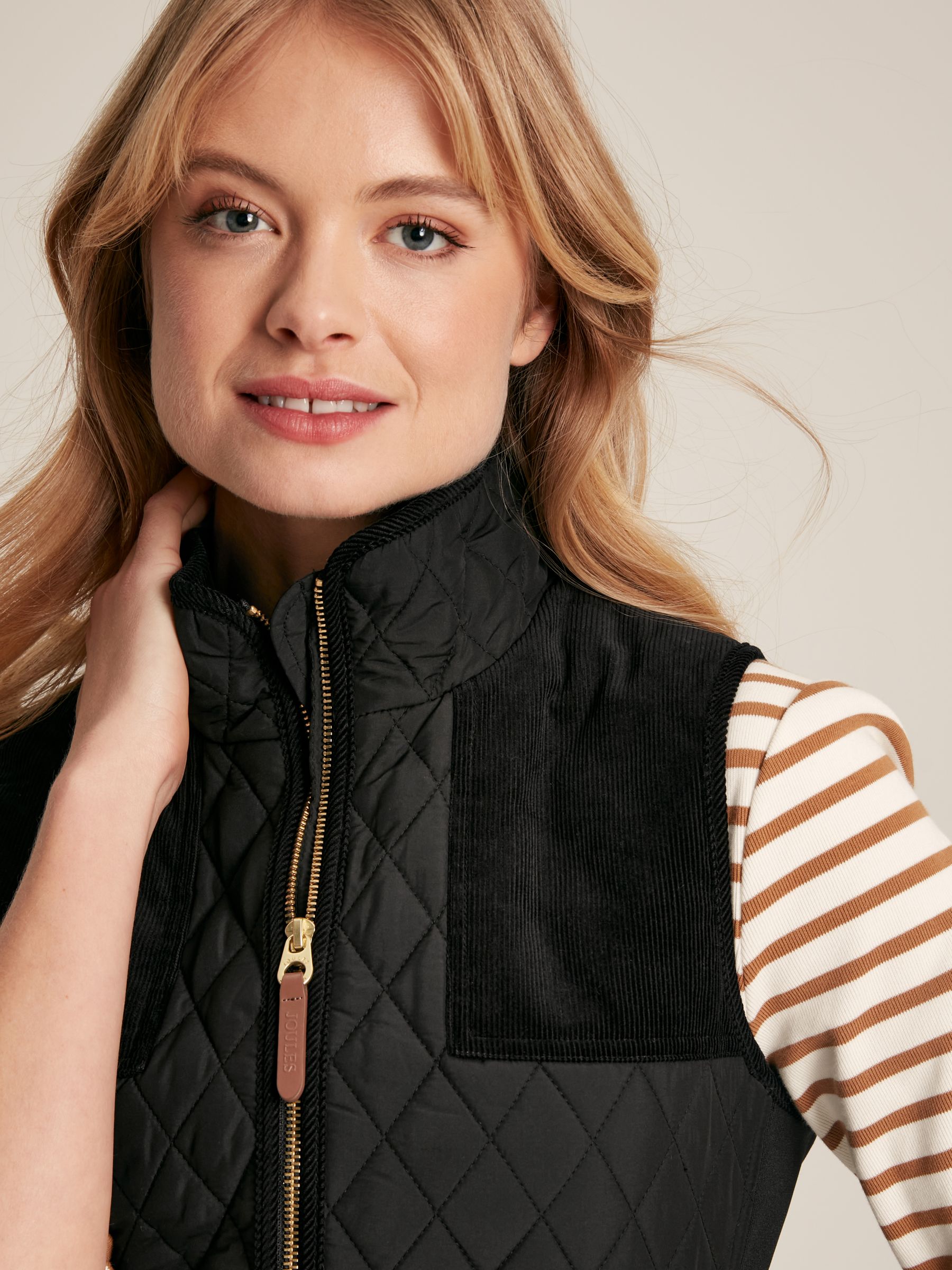 Stately Black Showerproof Diamond Quilted Gilet - Image 3 of 9