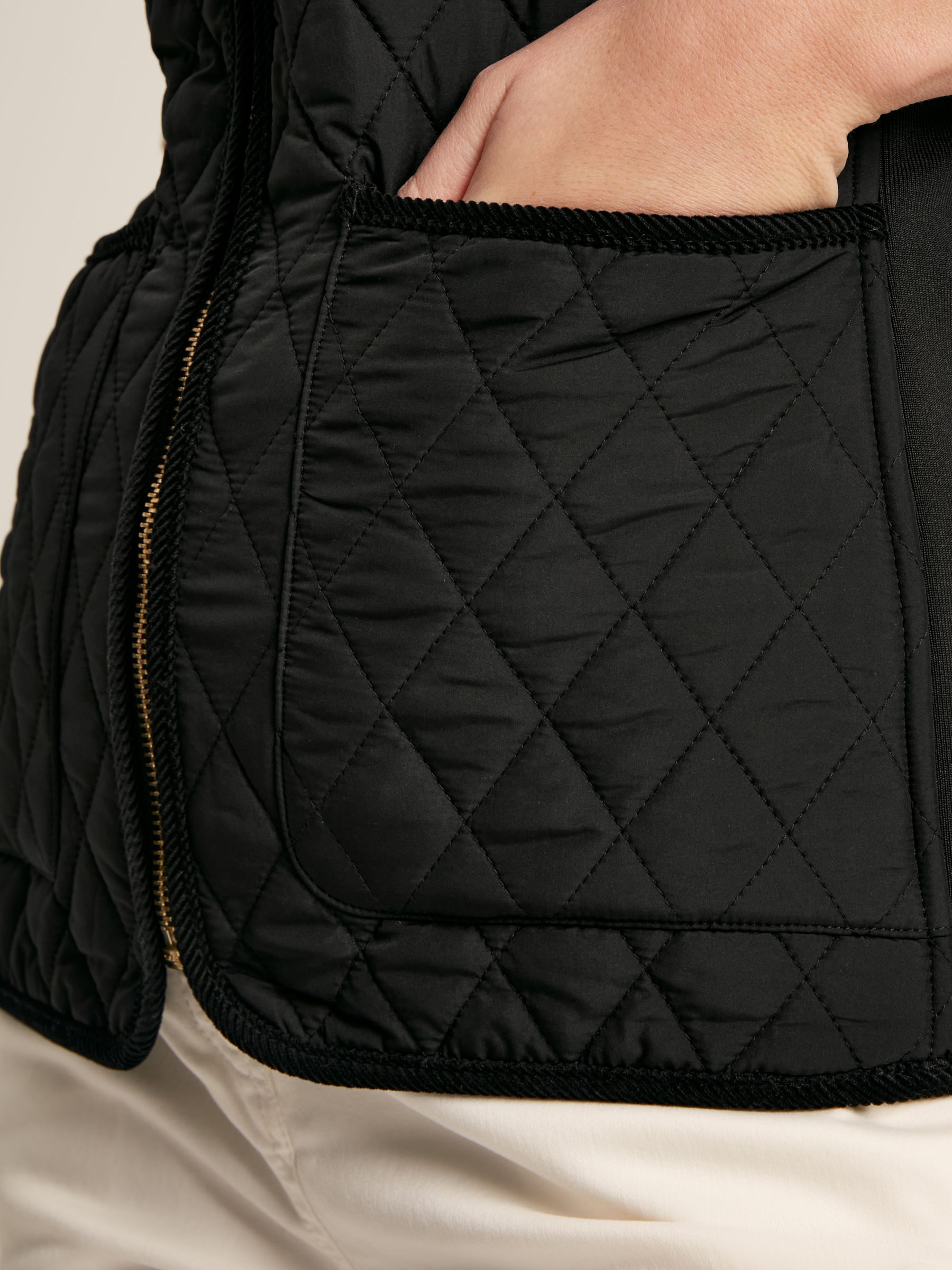 Stately Black Showerproof Diamond Quilted Gilet - Image 5 of 9
