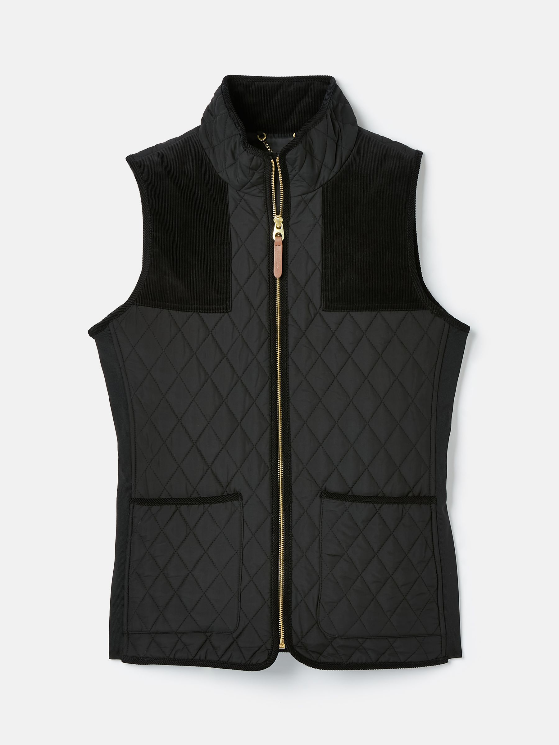 Stately Black Showerproof Diamond Quilted Gilet - Image 8 of 9