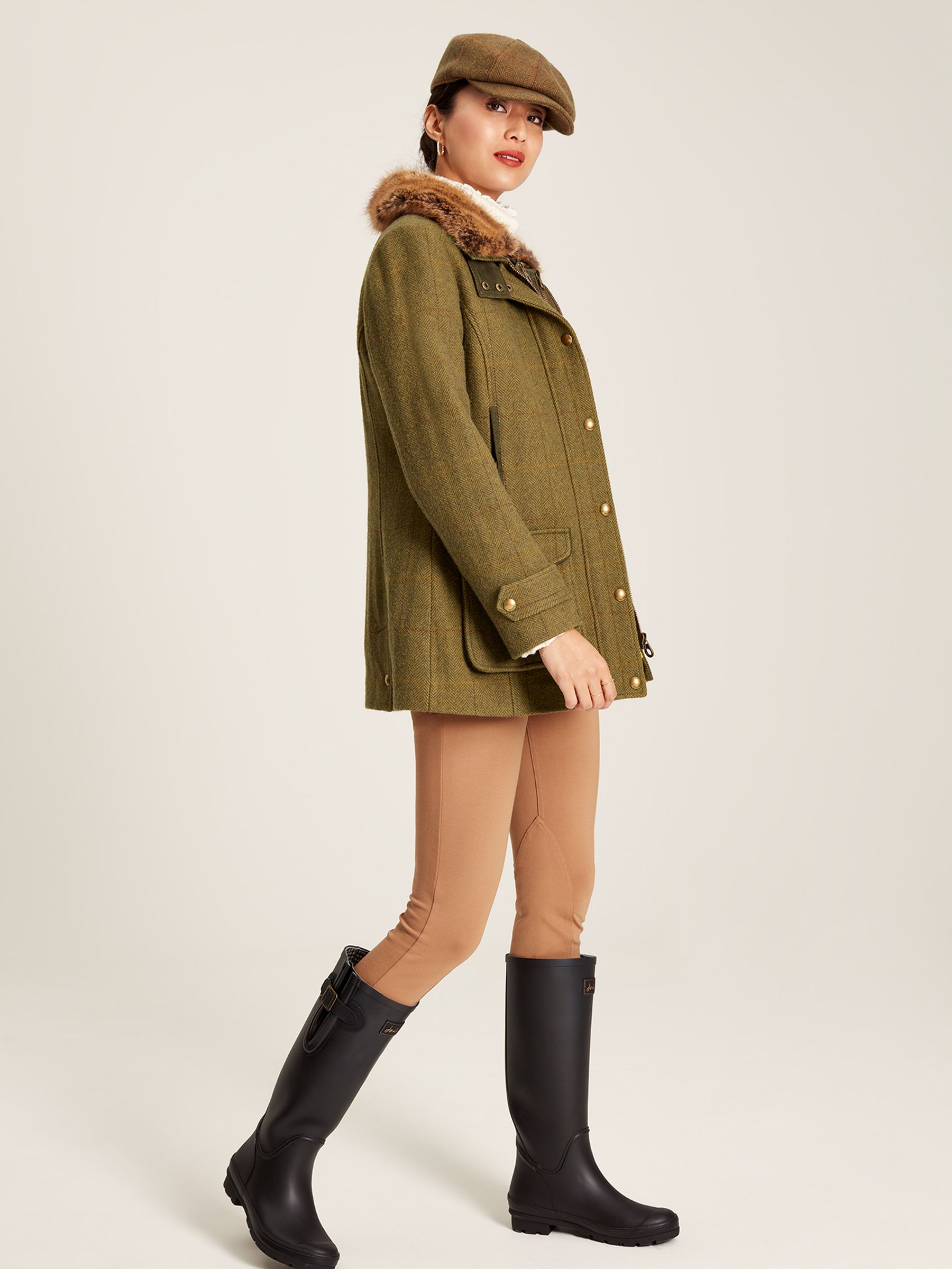 Fieldcoat Luxe Green Tweed Jacket with Removable Gilet - Image 3 of 9