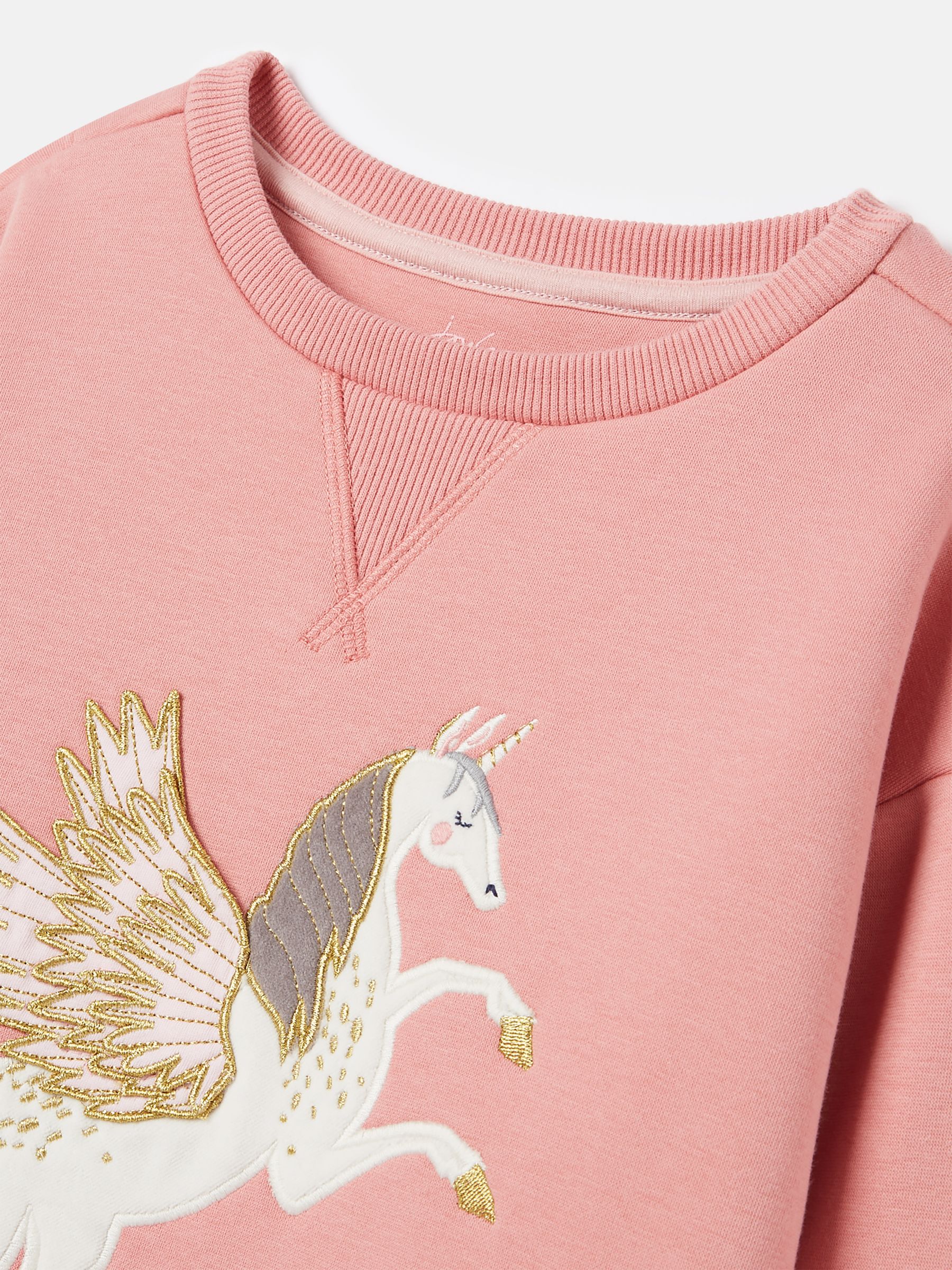Mackenzie Pink Embroidered Artwork Crew Neck Sweatshirt - Image 3 of 5