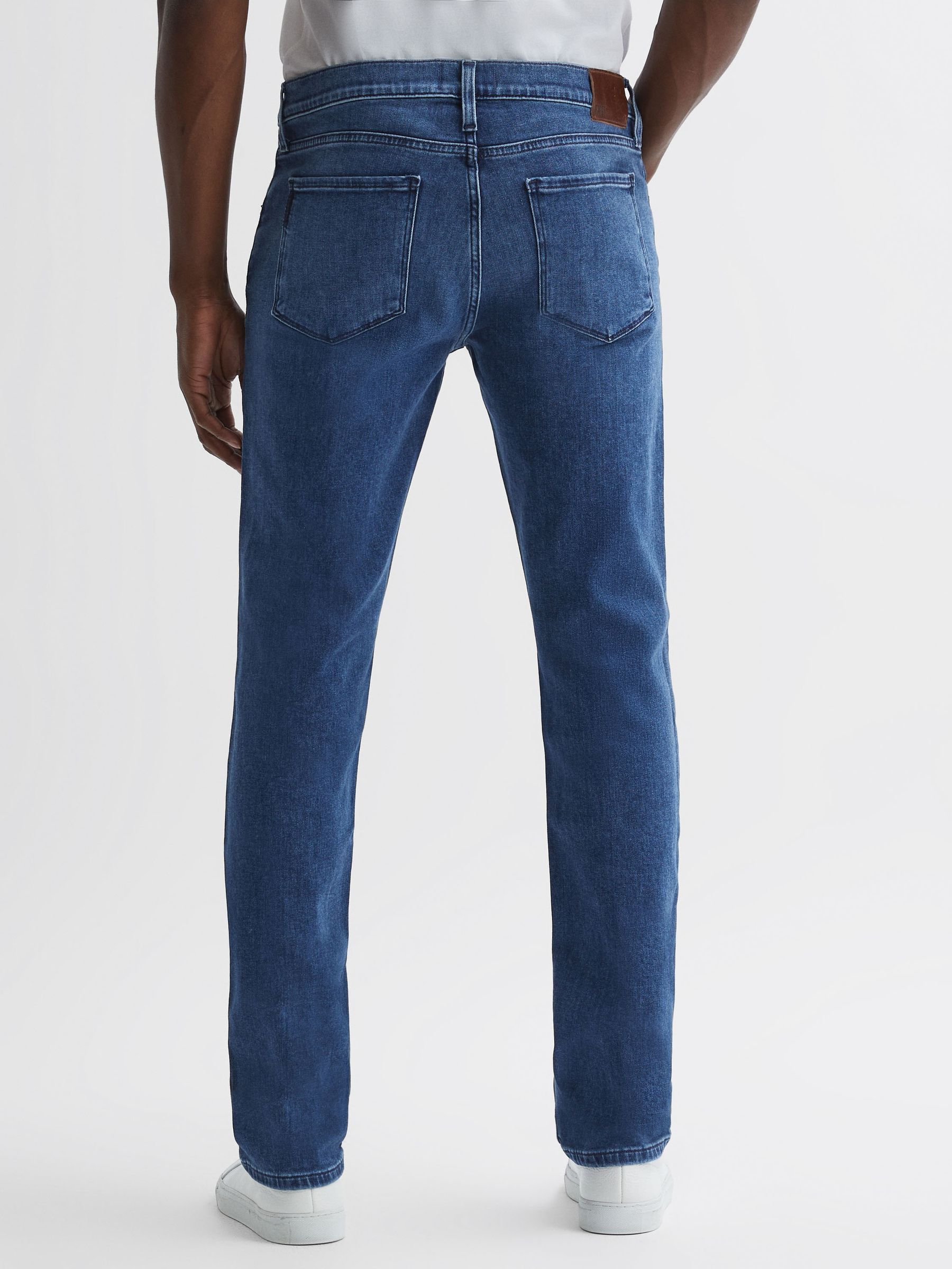 Paige Regular Fit Straight Leg Jeans in Stetson - Image 5 of 5