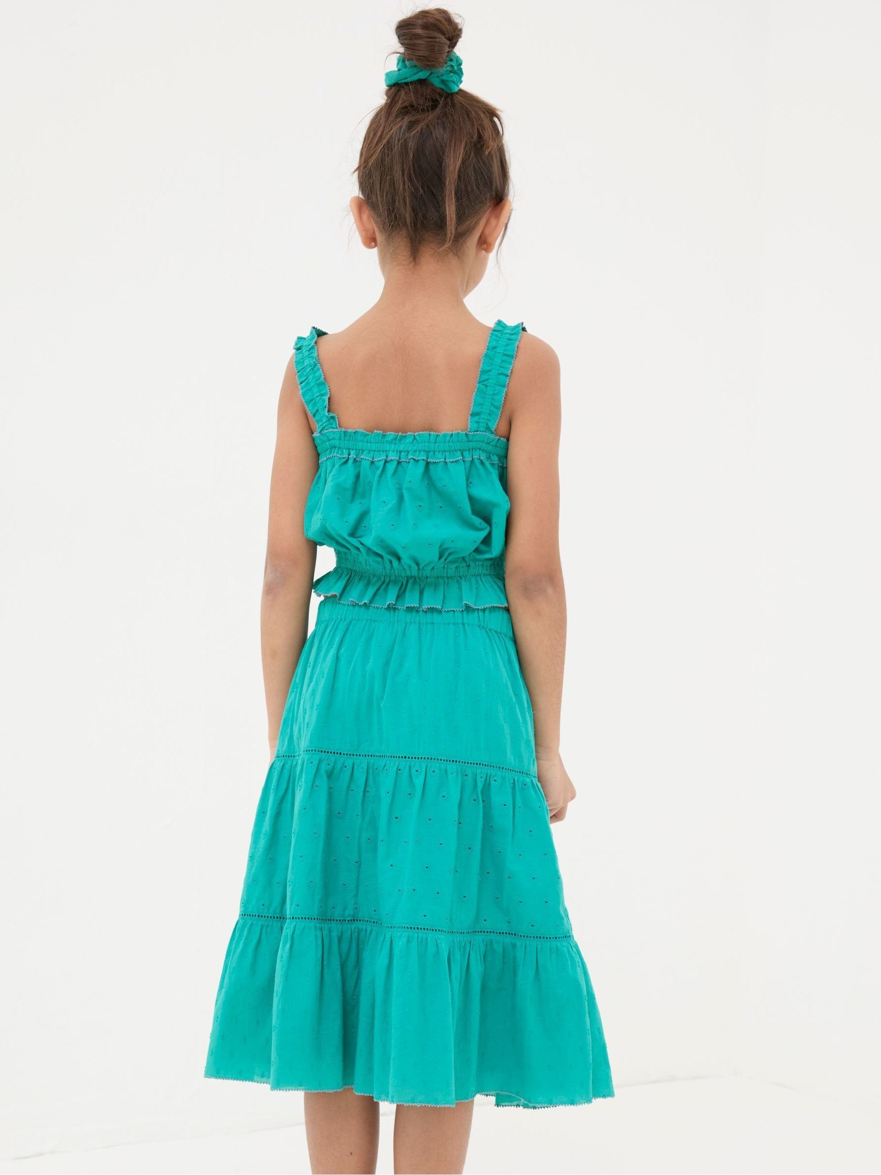 Broderie Green Skirt & Top Set - Image 2 of 4