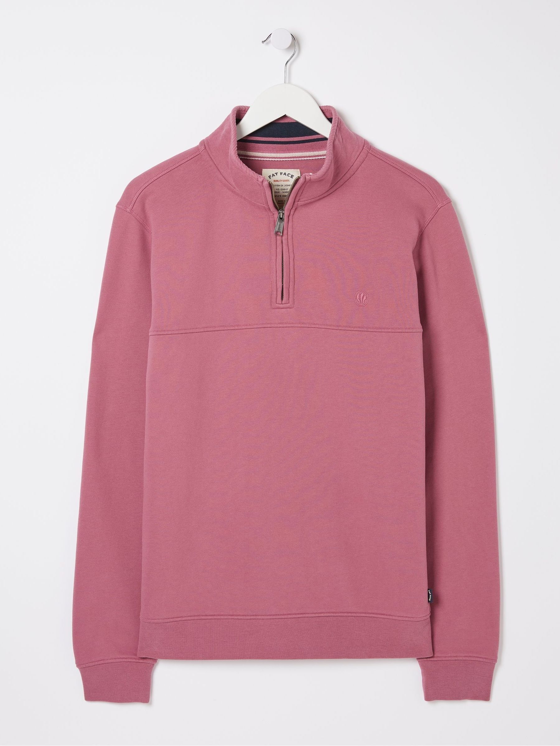 Fowey Pink Half Neck Sweatshirt - Image 5 of 5