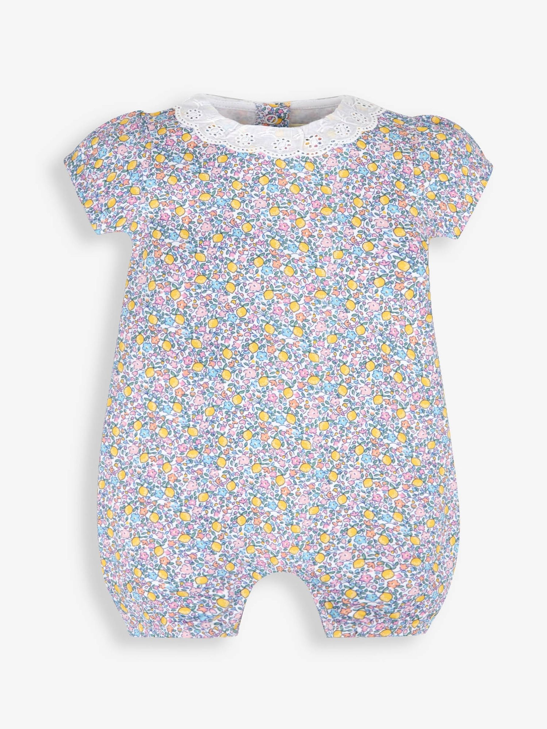 Lemon Yellow Ditsy 2-Pack Pretty Baby Rompers - Image 2 of 5
