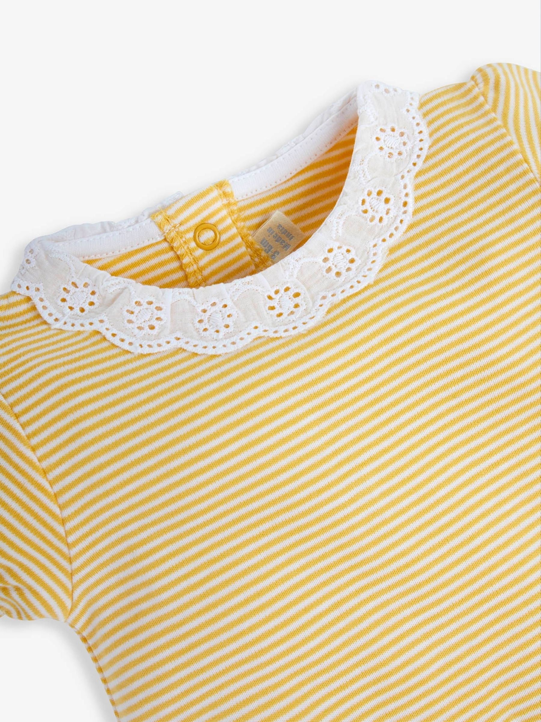 Lemon Yellow Ditsy 2-Pack Pretty Baby Rompers - Image 5 of 5