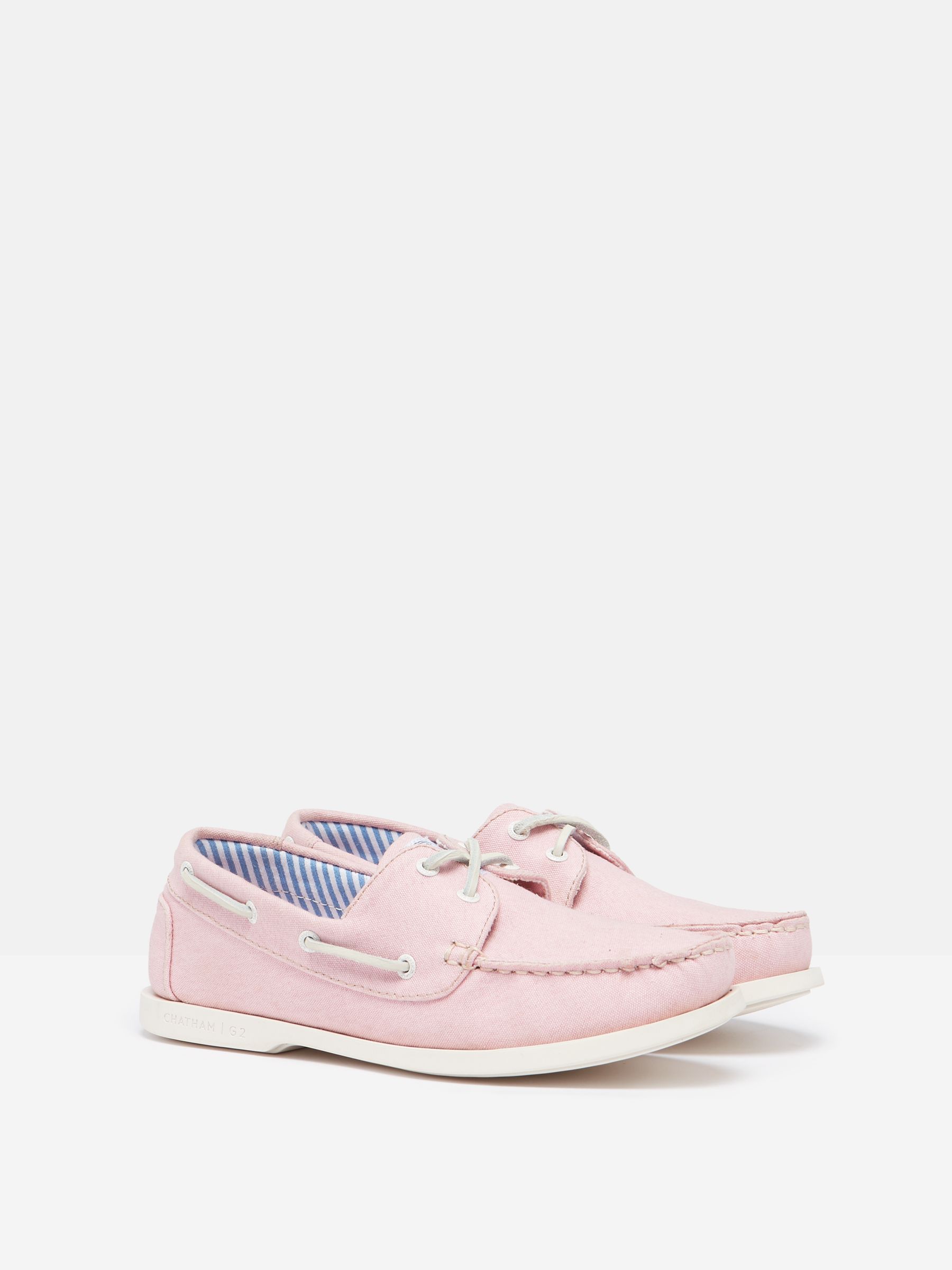 Joules X Chatham Pink Jetty Deck Shoes - Image 2 of 7