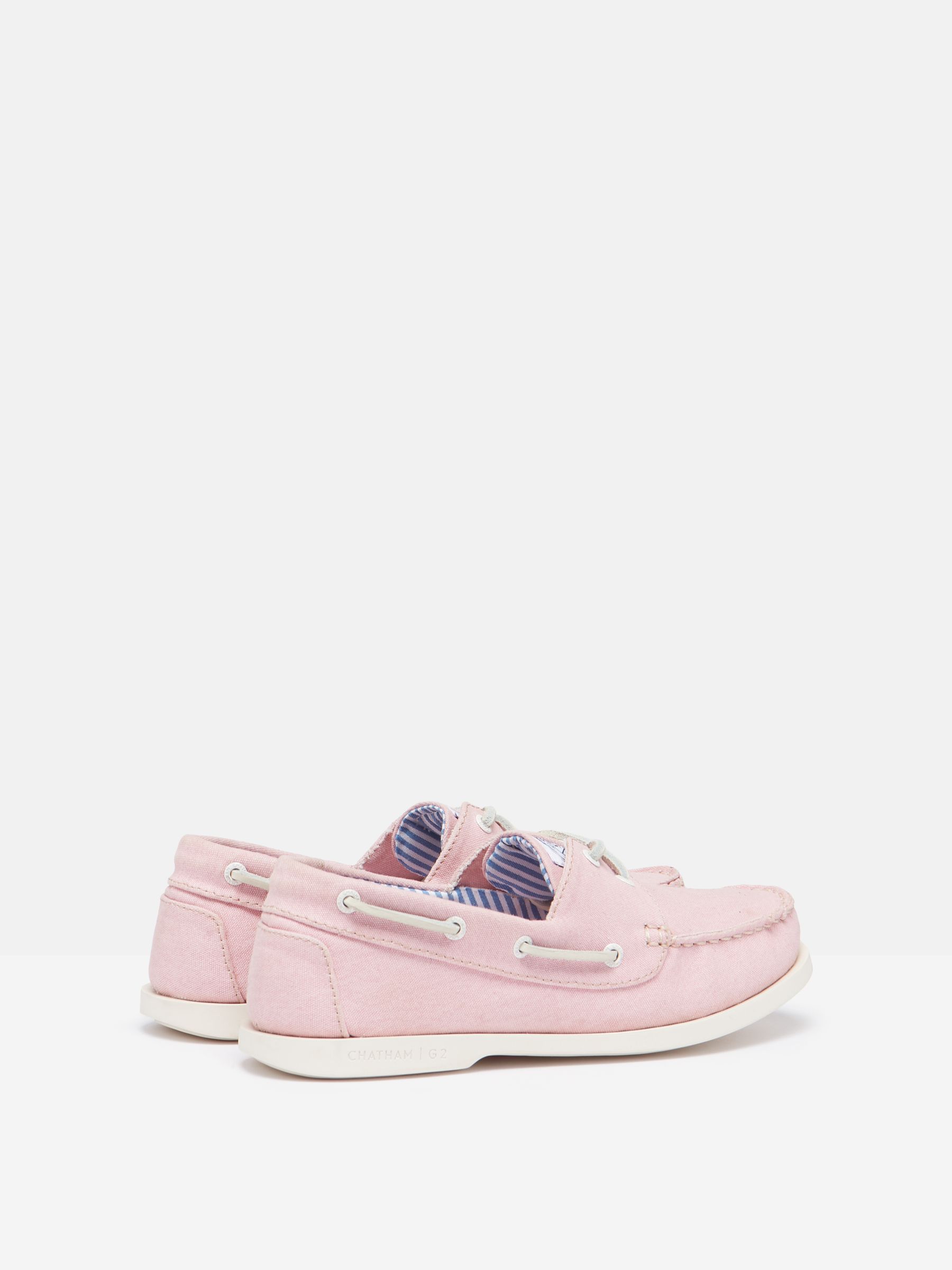 Joules X Chatham Pink Jetty Deck Shoes - Image 4 of 7