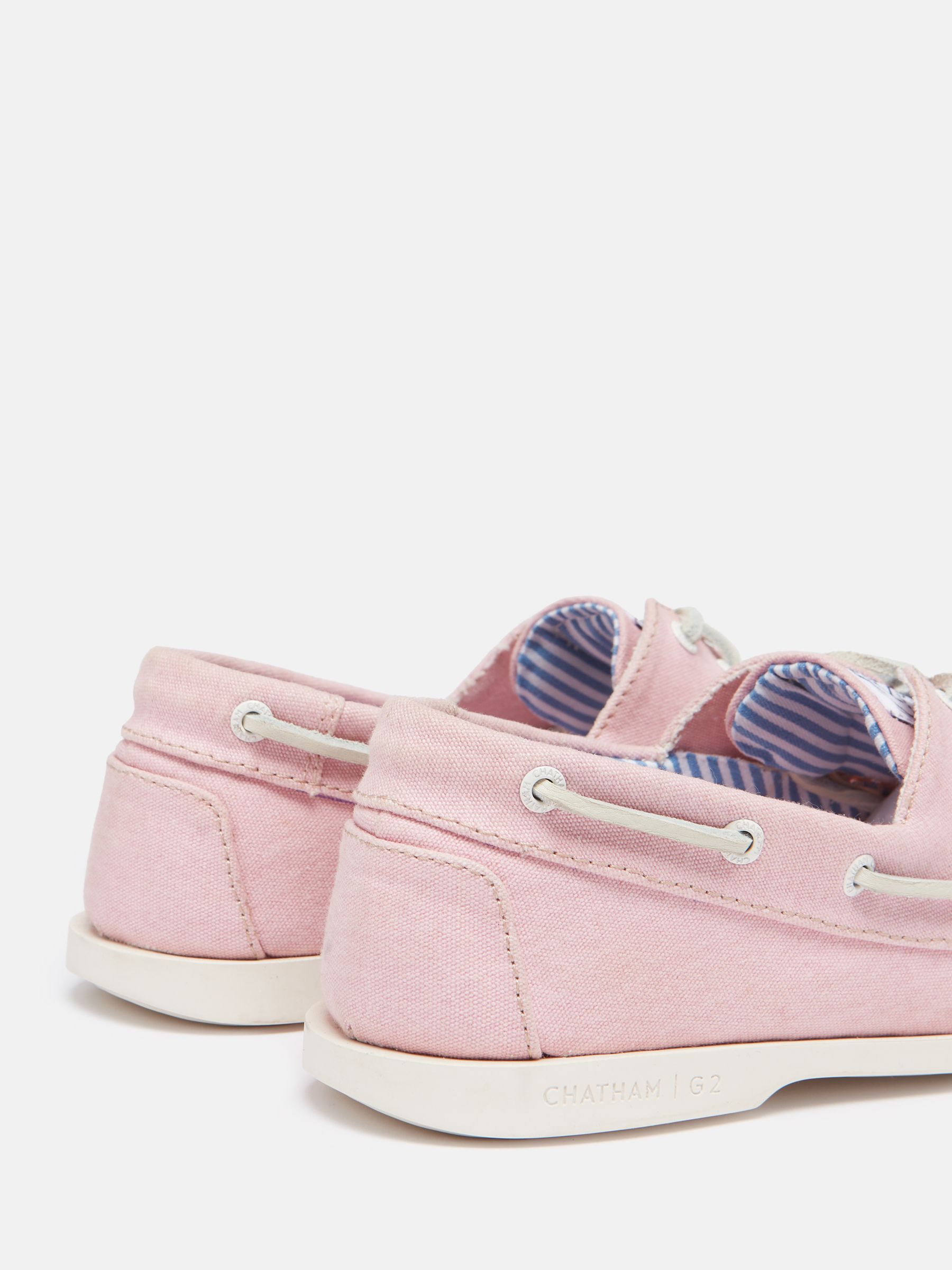 Joules X Chatham Pink Jetty Deck Shoes - Image 5 of 7