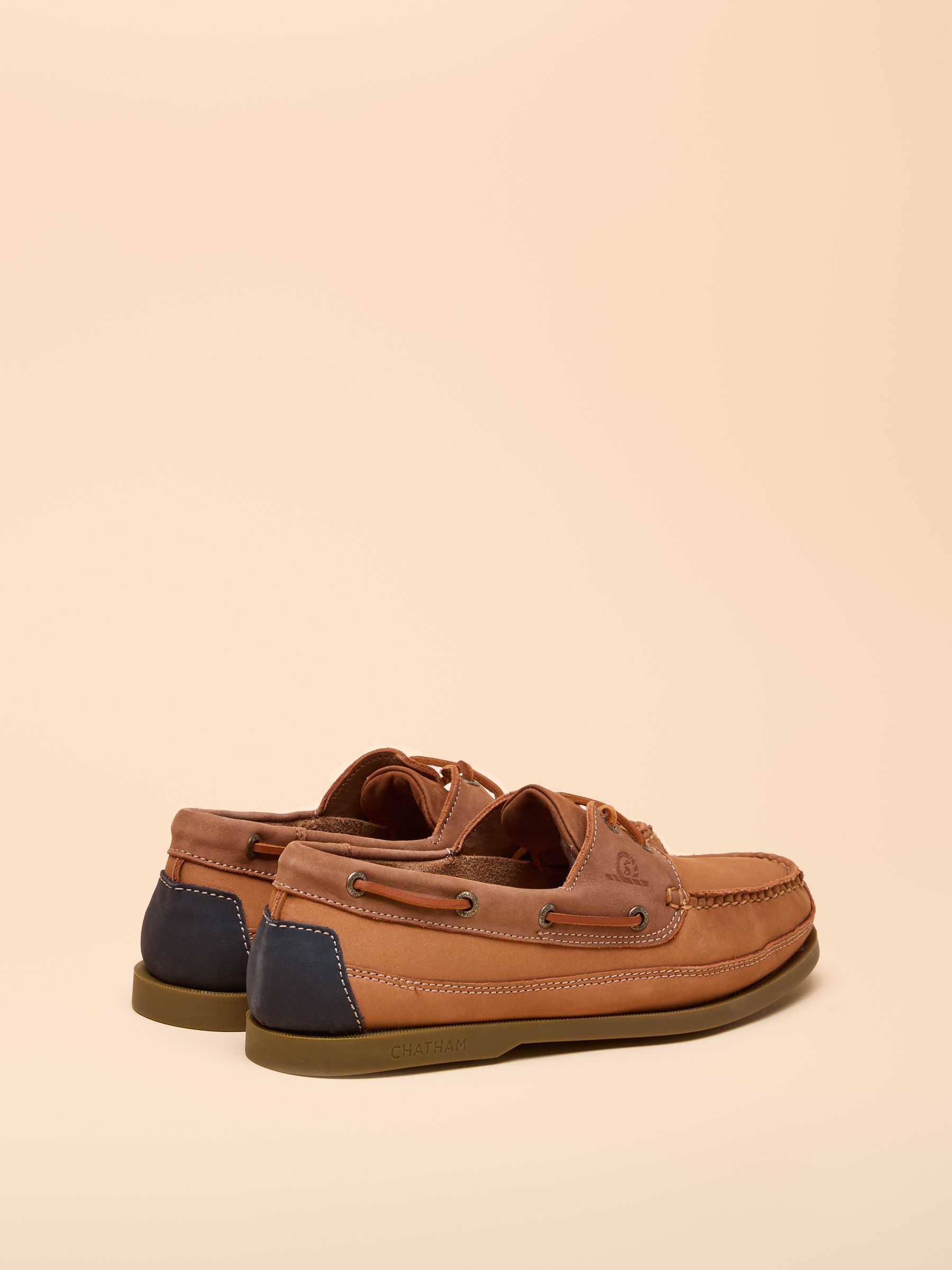 Joules X Chatham Brown Boardwalk Deck Shoes - Image 3 of 7