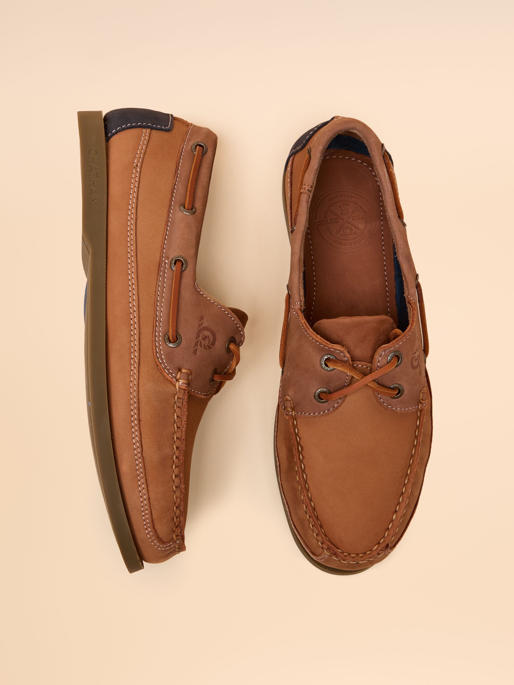 Joules X Chatham Brown Boardwalk Deck Shoes - Image 5 of 7