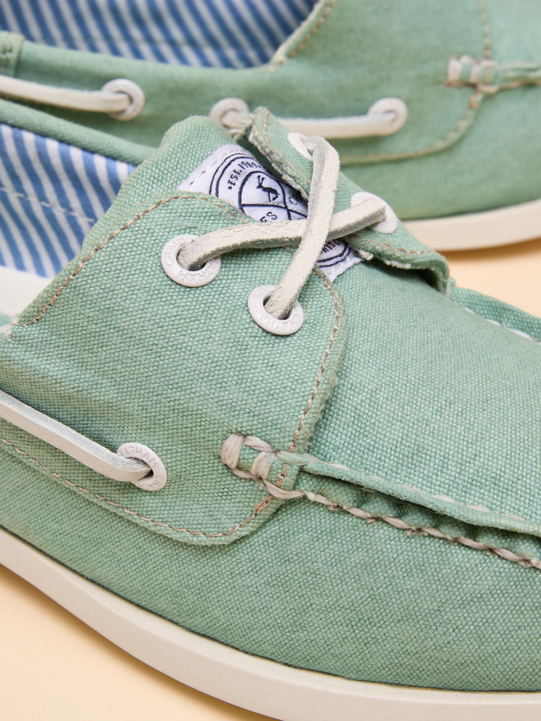 Joules X Chatham Green Jetty Deck Shoes - Image 6 of 7