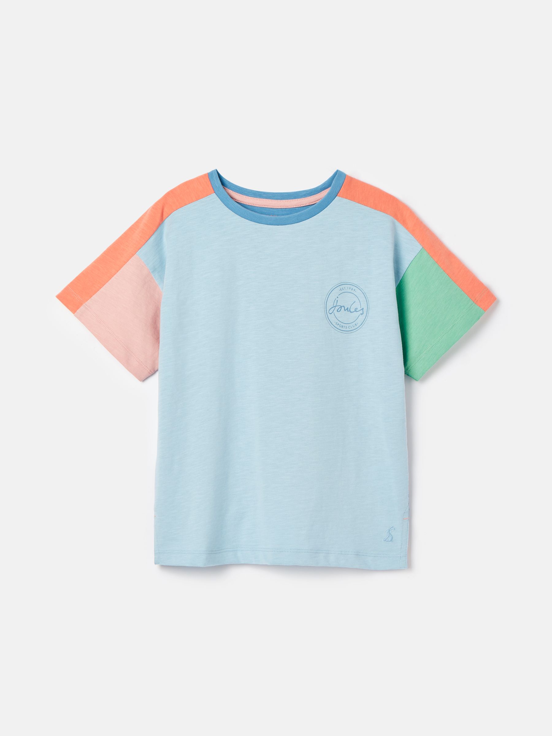 Girls' Betty Blue Colour Block Short Sleeve T-Shirt - Image 1 of 5