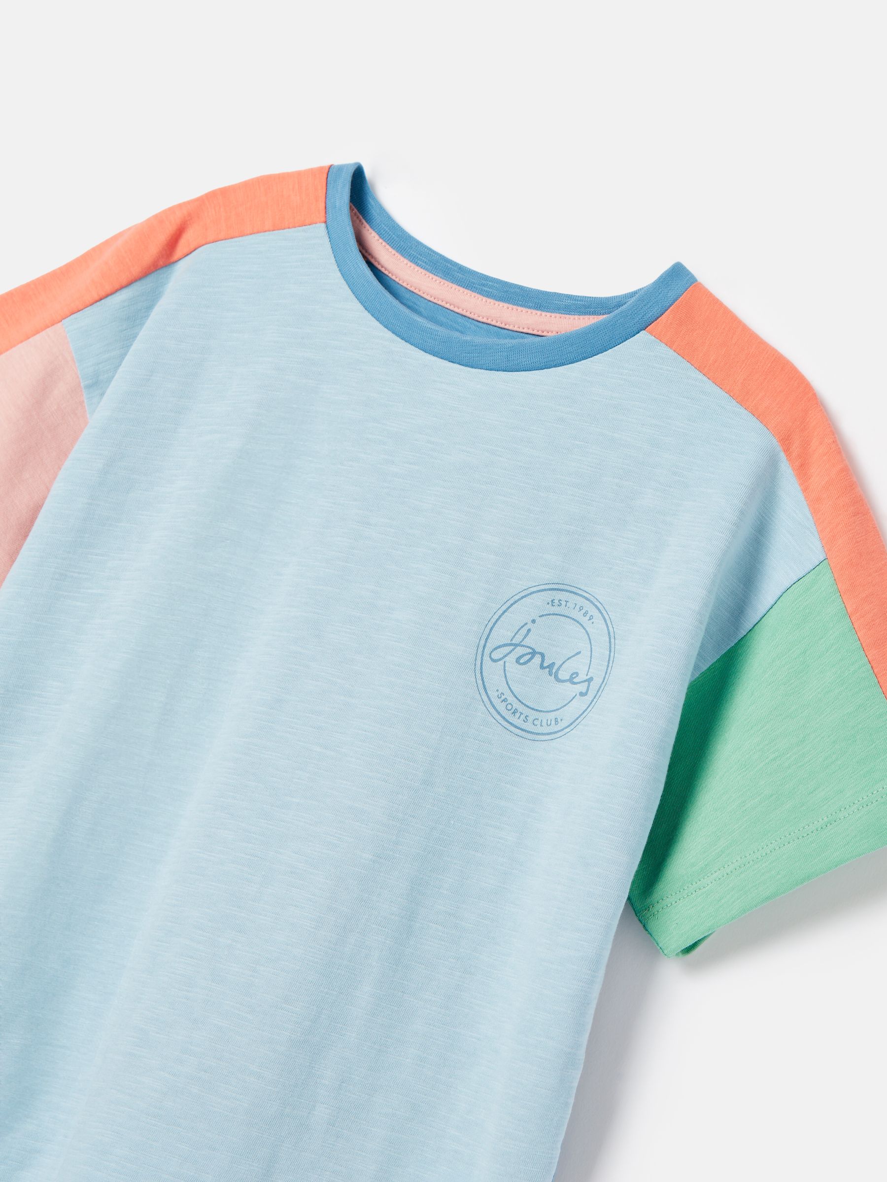 Girls' Betty Blue Colour Block Short Sleeve T-Shirt - Image 4 of 5