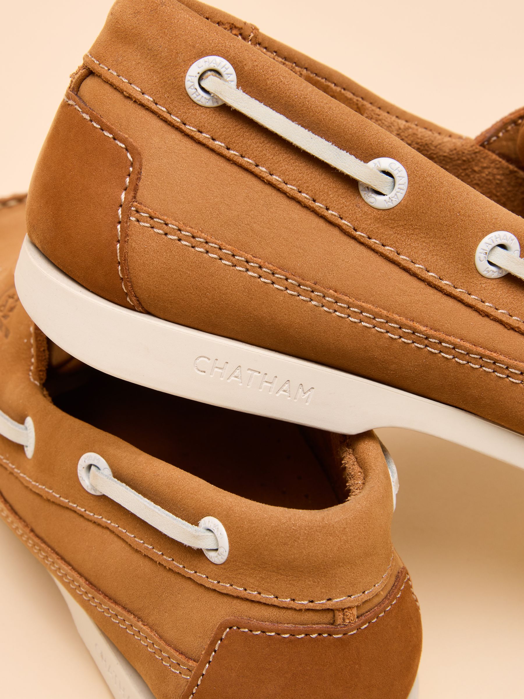 Joules X Chatham Brown Pier Deck Shoes - Image 7 of 7