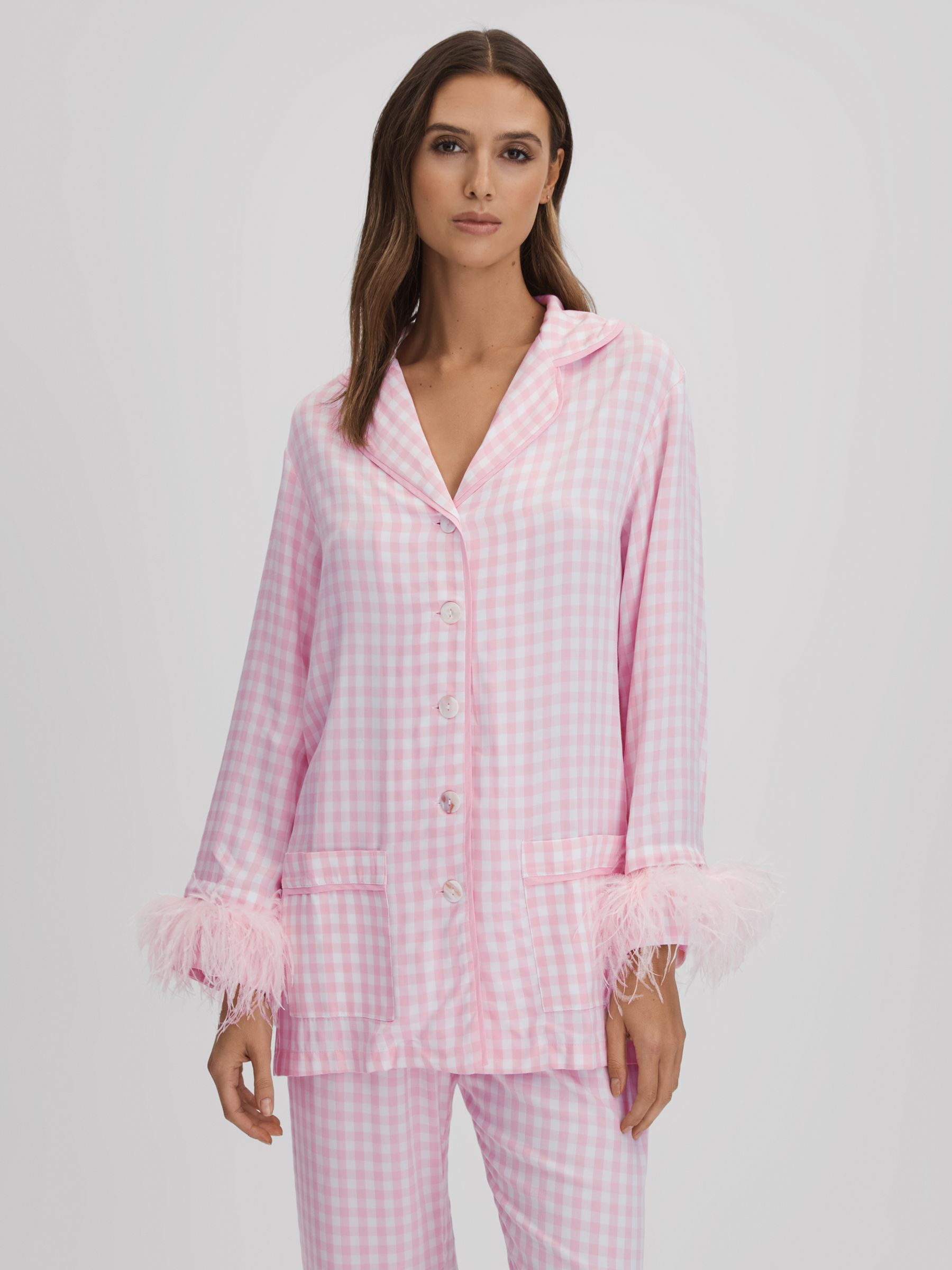 Sleeper Detachable Feather Pyjama Set in Pink/White - Image 3 of 9