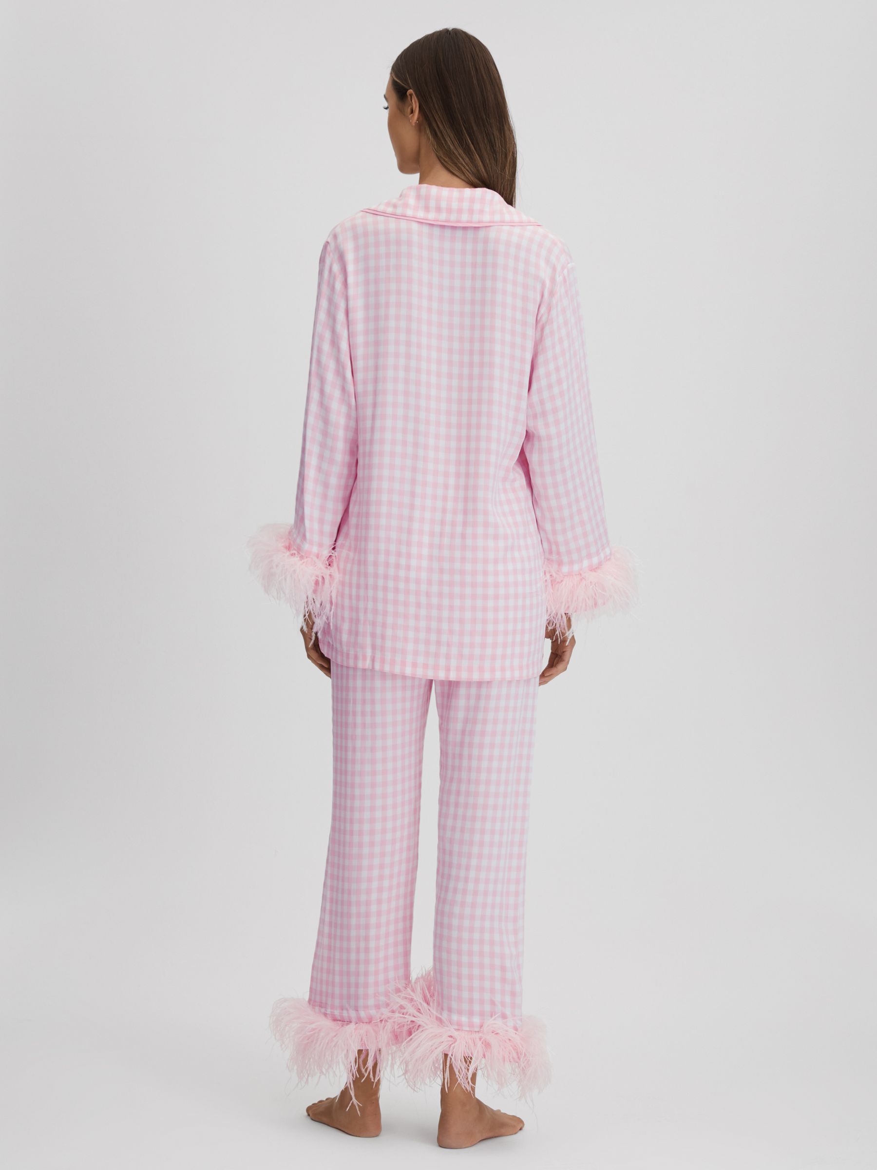 Sleeper Detachable Feather Pyjama Set in Pink/White - Image 5 of 9
