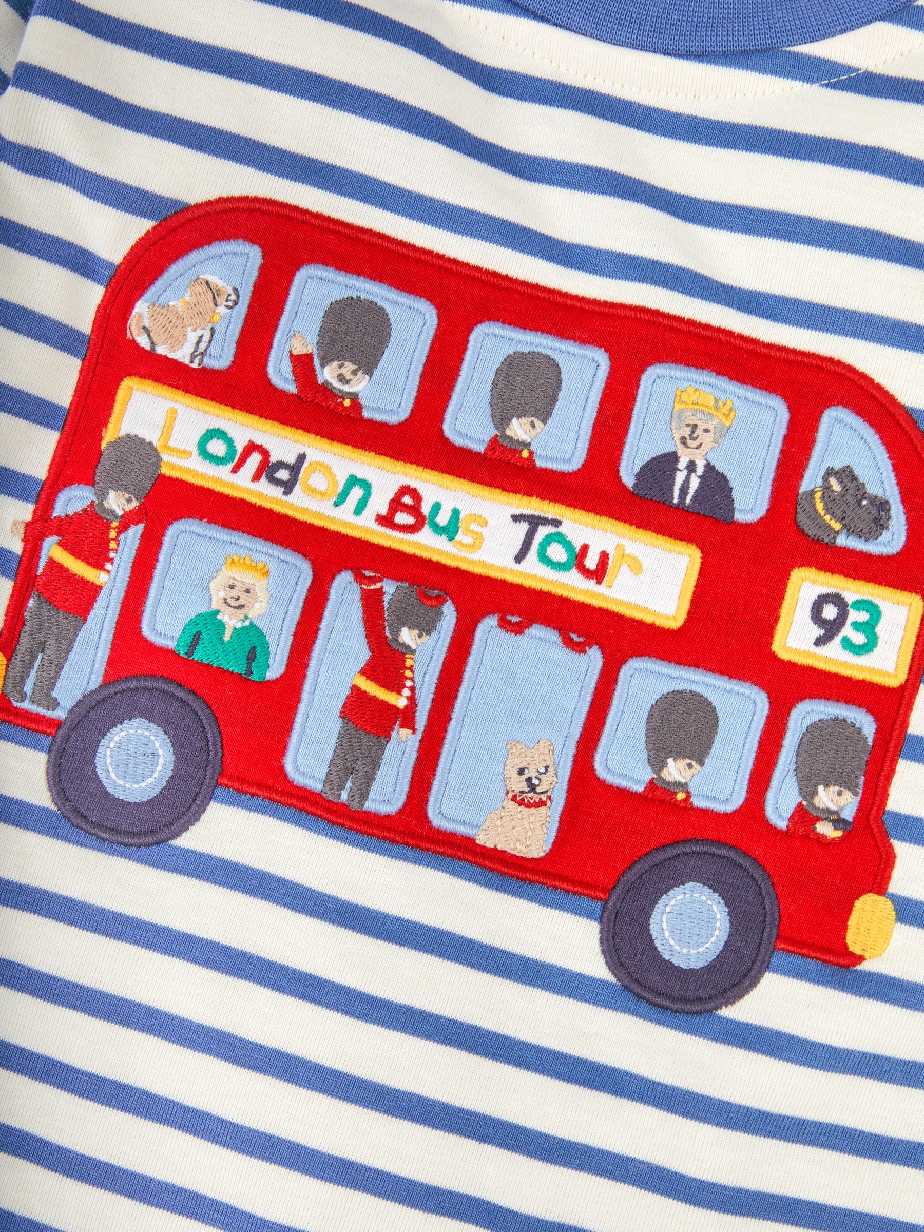 Ecru Navy Stripe Boys' King's Guard Bus Appliqué Top - Image 3 of 3